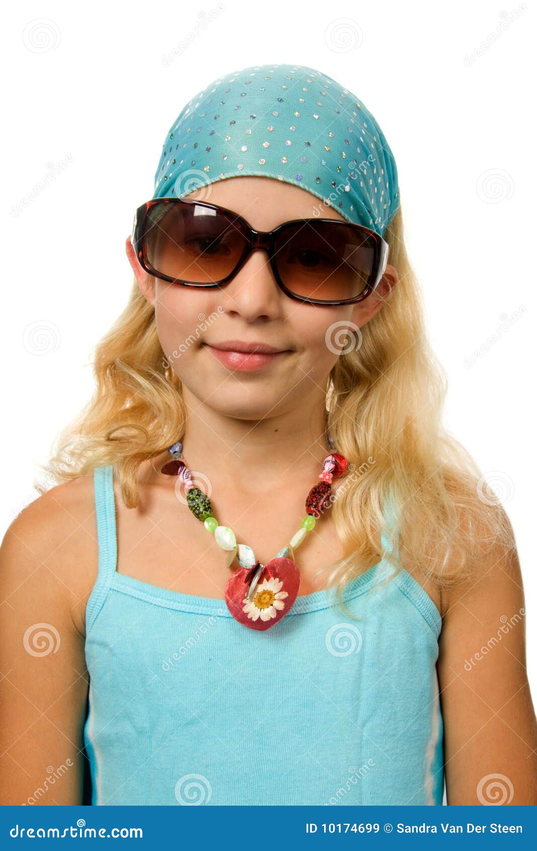 Summer Girl with Big Sunglasses Stock Image Image of kids, child 10174699