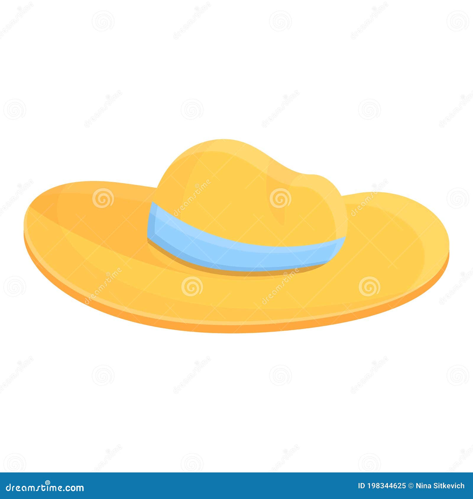 Summer Hat Icon, Cartoon Style Stock Vector - Illustration of elegance ...