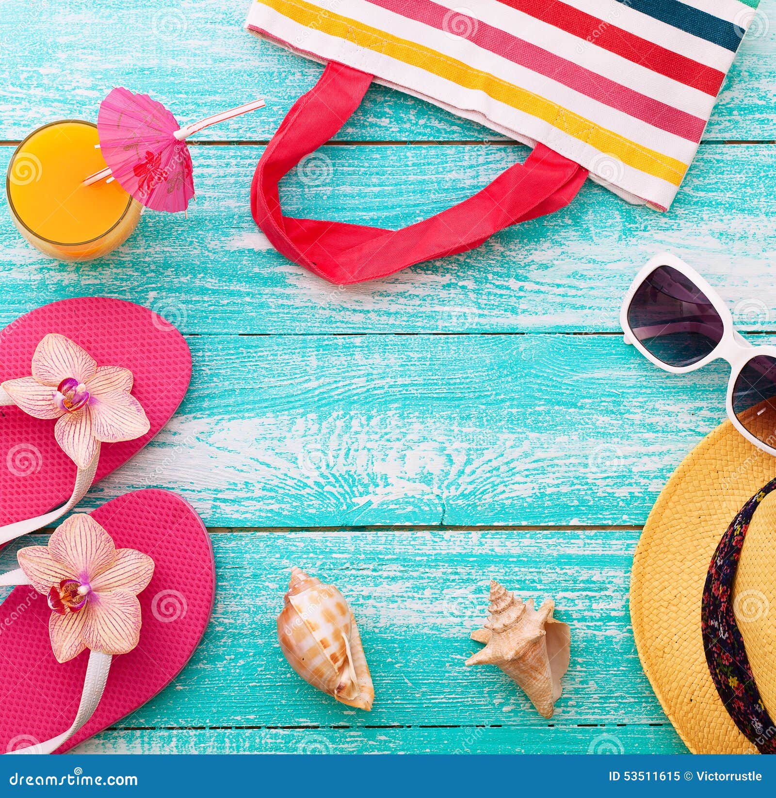 Summer Holidays. Beachwear on Wooden Background Stock Image - Image of ...