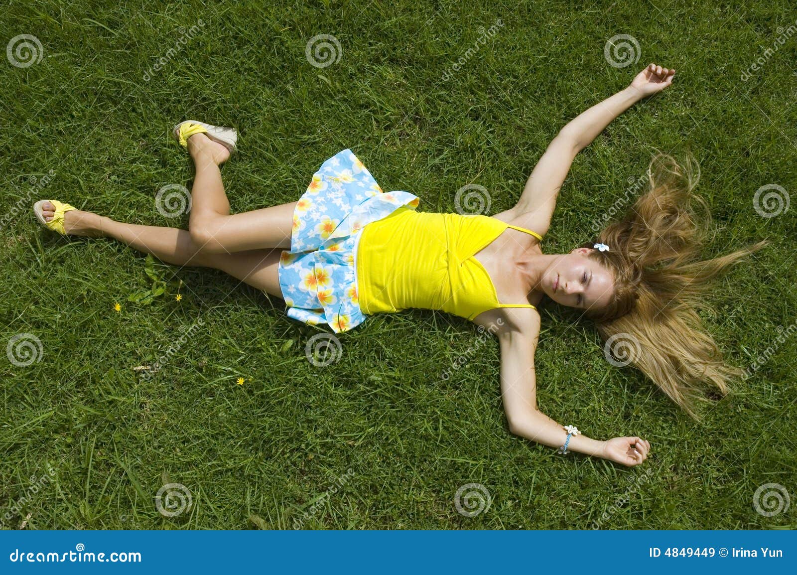 Summer joy stock image. Image of grass, healthy, caucasian - 4849449