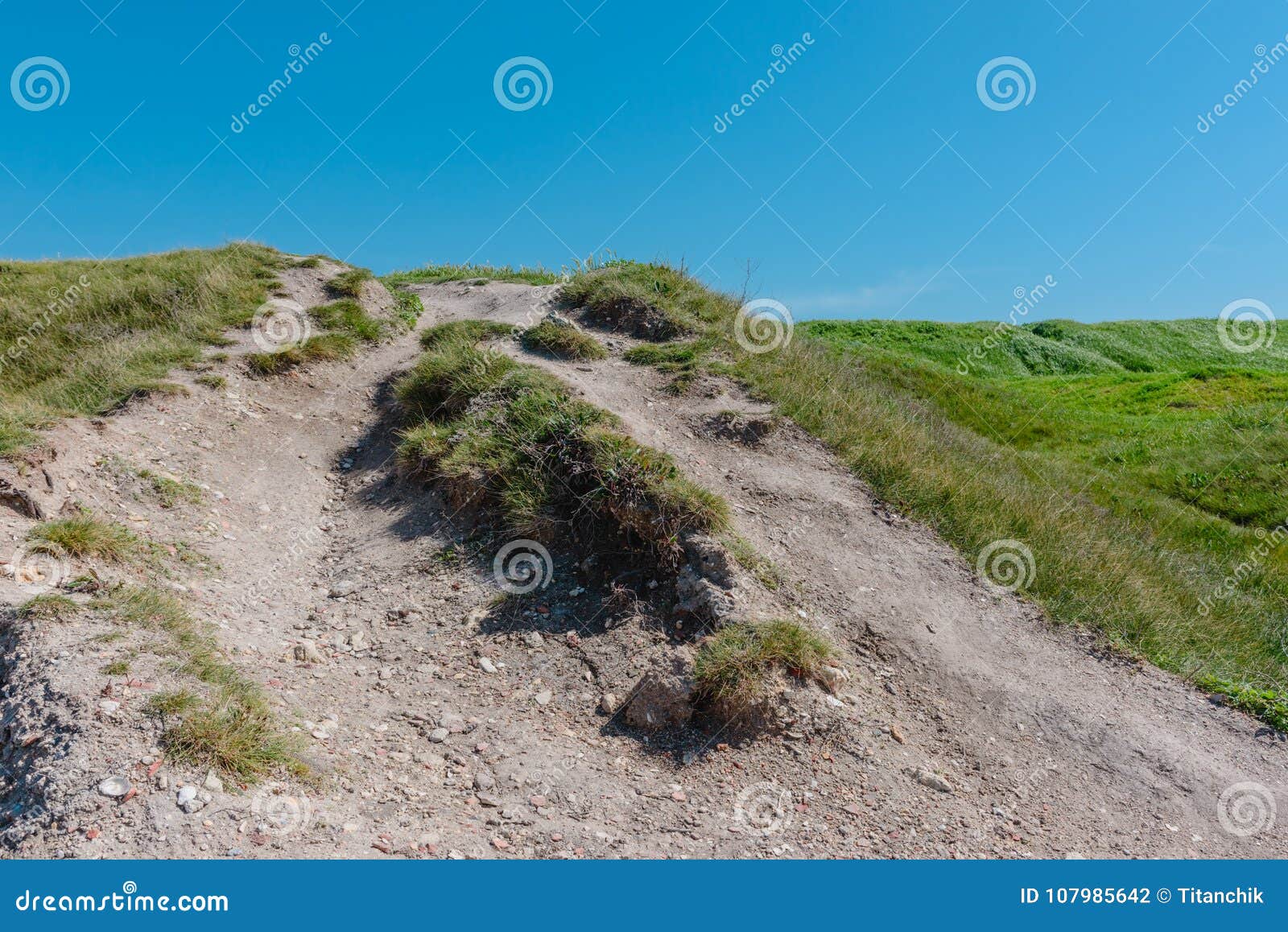 Summer Landscape Path On Hill National Stock Photo 793840744