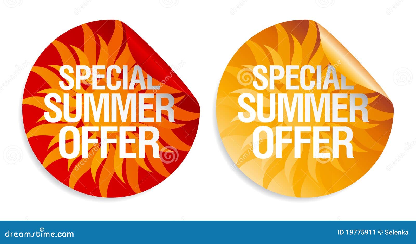 summer offer stickers.