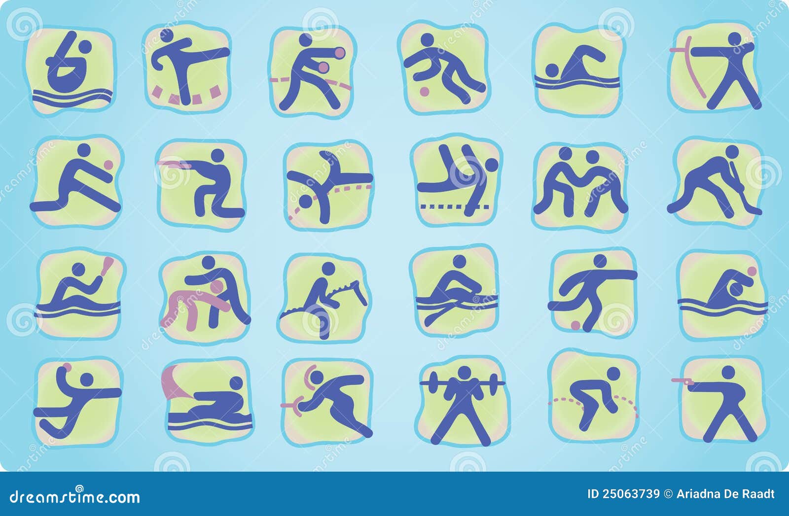 Summer Olympic Icons Royalty Free Stock Images - Image: 25063739