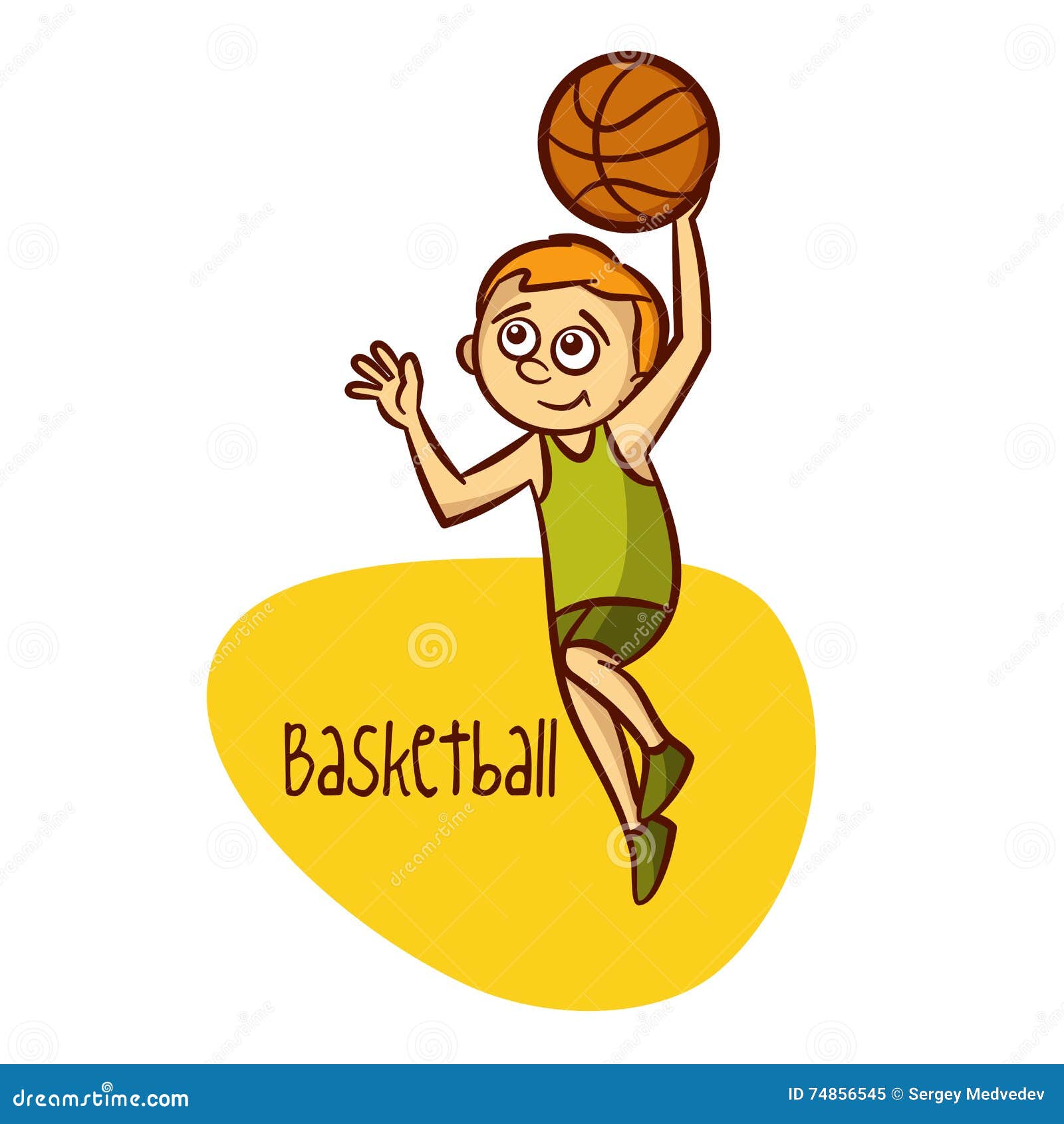 Summer Olympic Sports. Basketball Stock Vector Illustration of