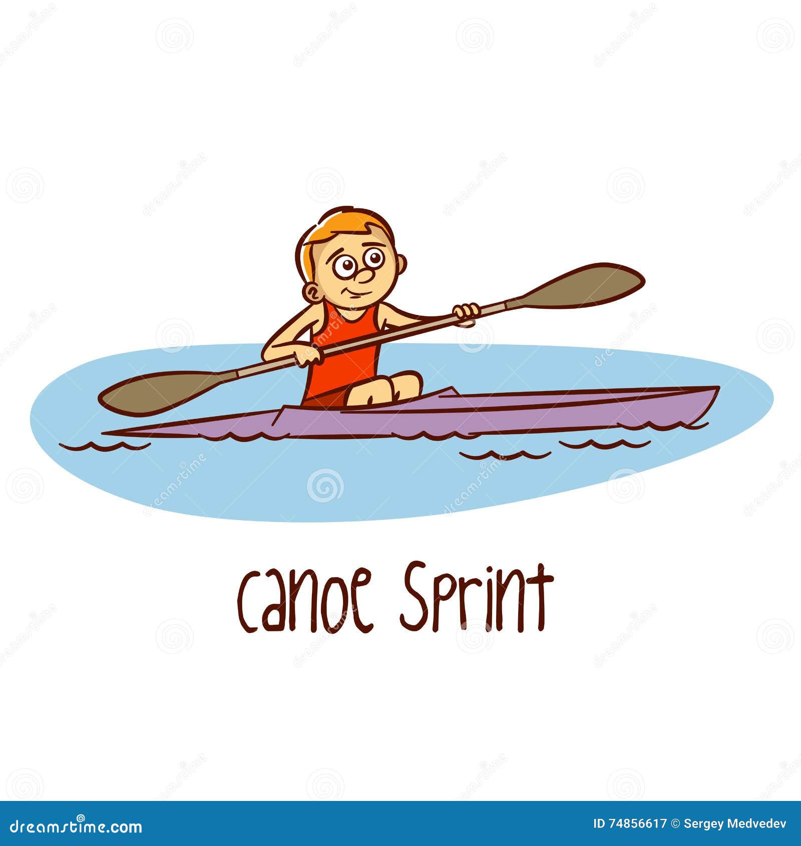 Summer Olympic Sports. Canoe Sprint Stock Vector Illustration of