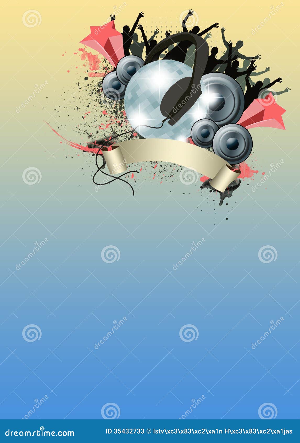 summer party background stock illustration illustration concert flyer background design