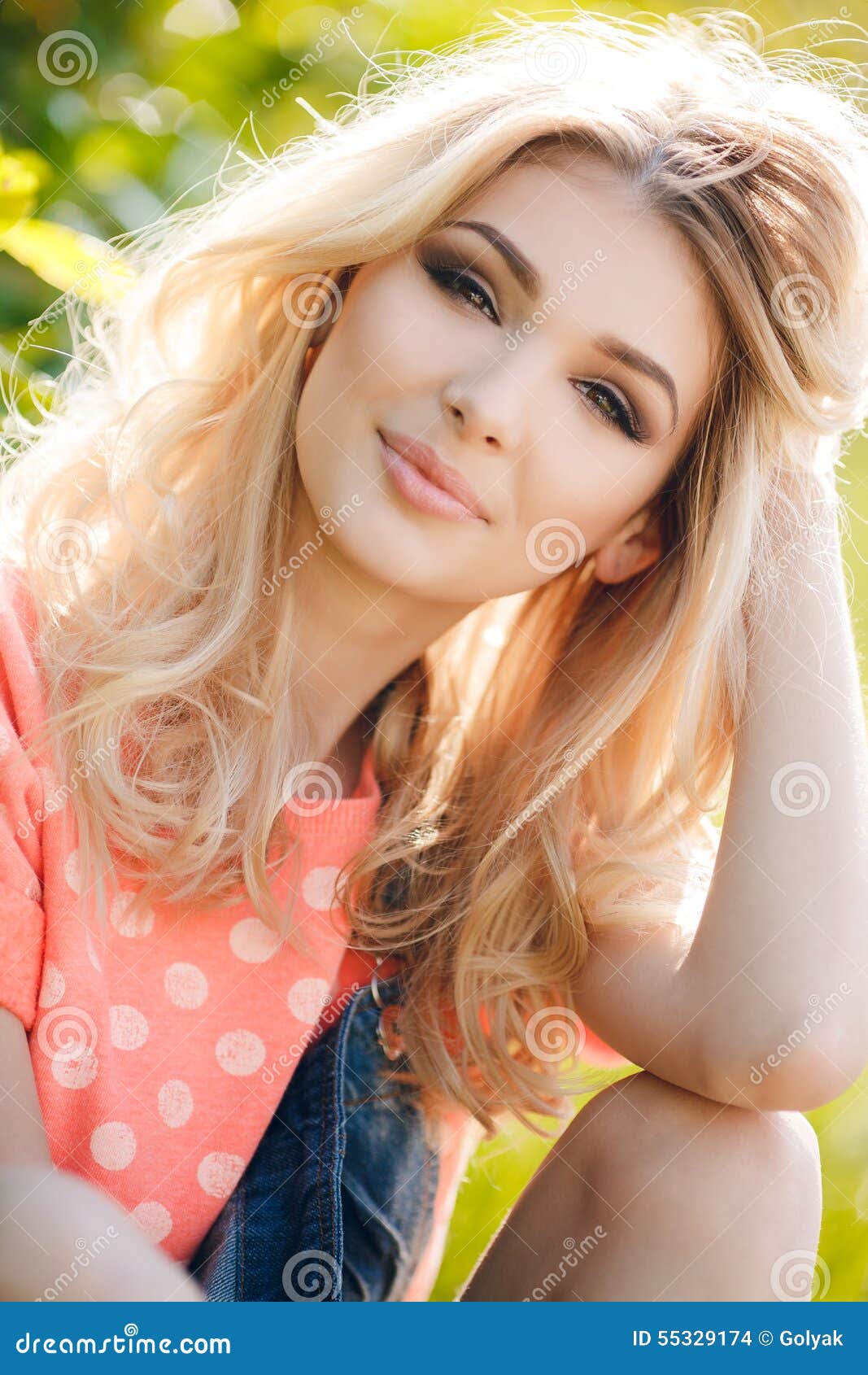 Summer Portrait Of A Beautiful Woman. Stock Photo - Image Summer Portrait Of A Beautiful Woman. Stock Photo - Image