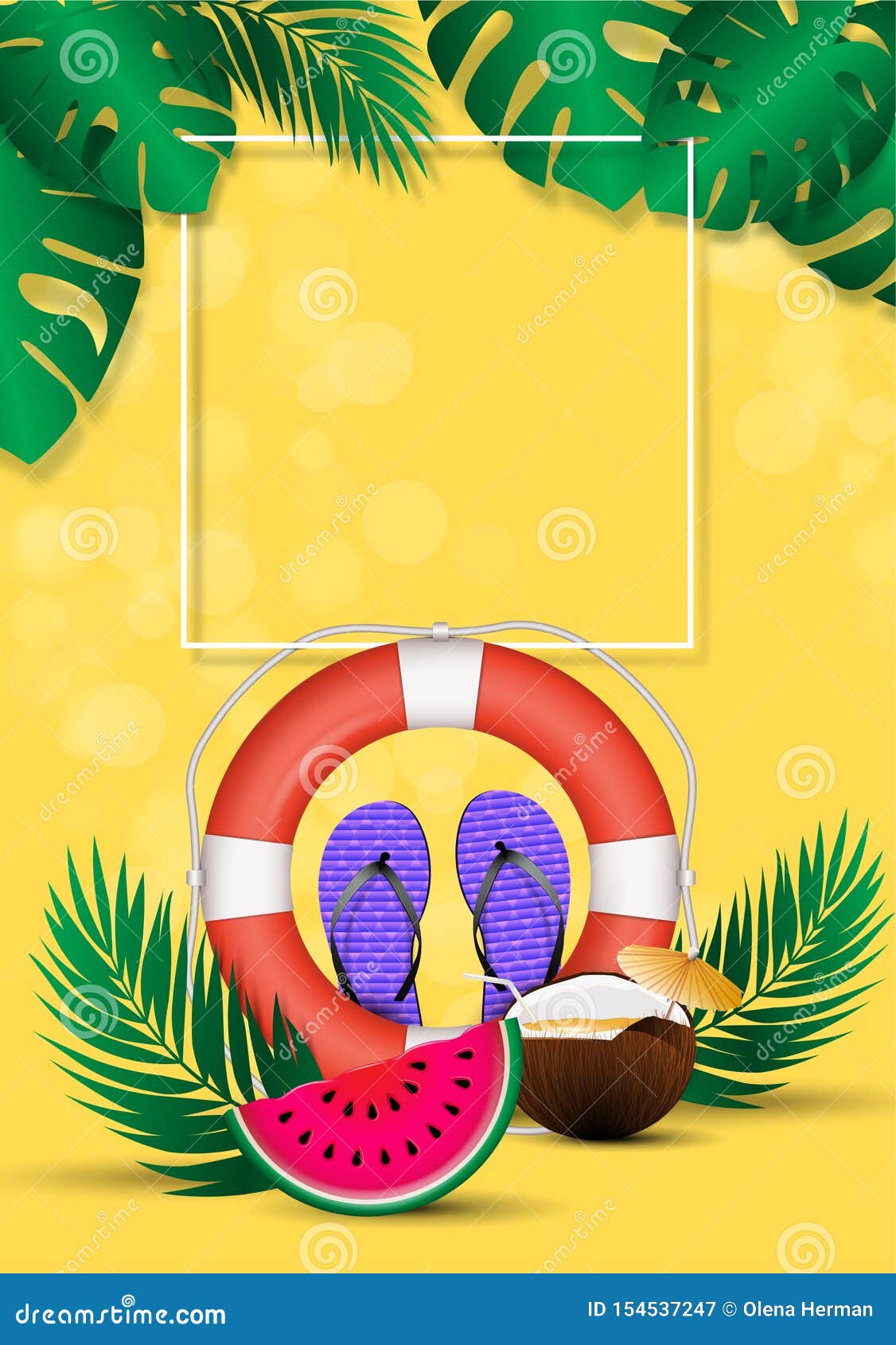Summer Poster Hot Season Discount Layout with Colorful Summer Elements Summer Poster Hot Season Discount Layout with Colorful Summer Elements