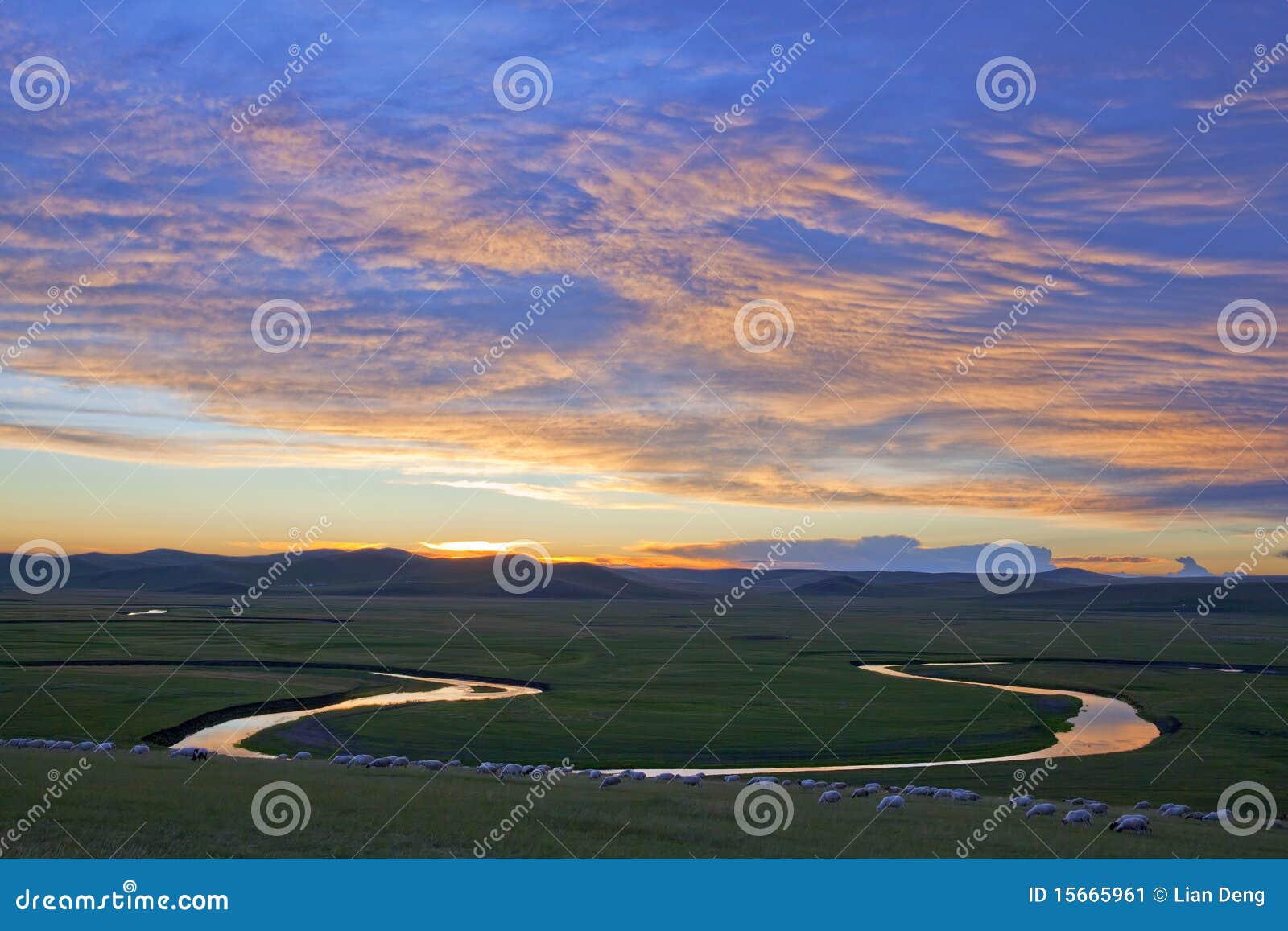 summer prairies sunset glow