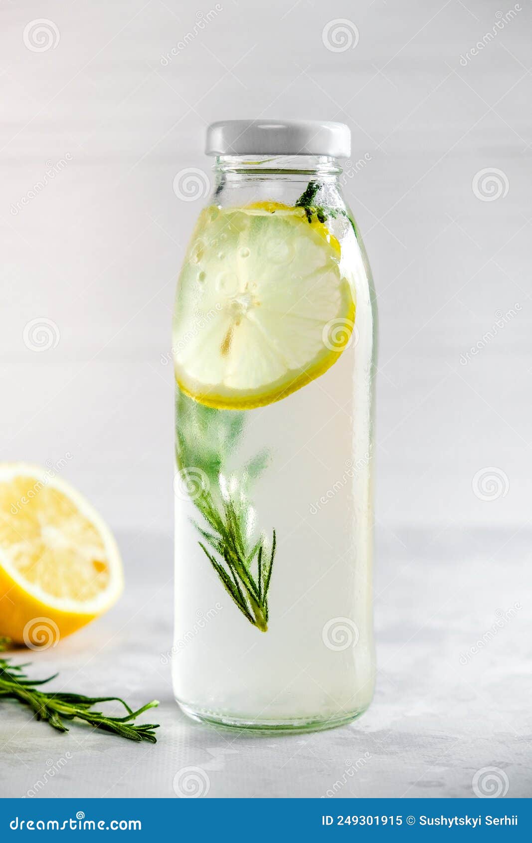 Summer Refreshing Drink without Alcohol. Cold Lemon Drink Stock Image