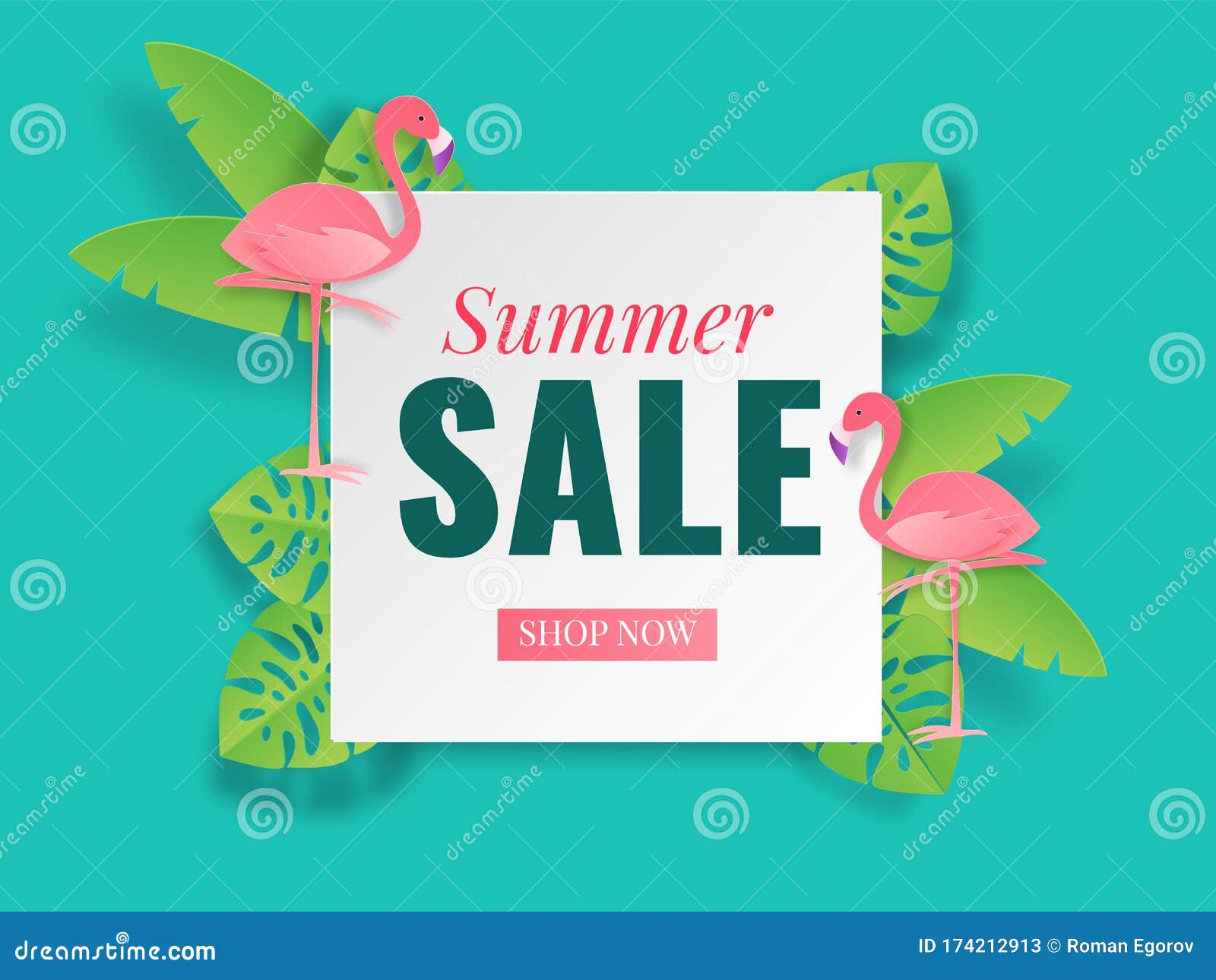 summer sale banner. tropical paper cut poster.  travel and vacation discount flyer with top view of sea beach with
