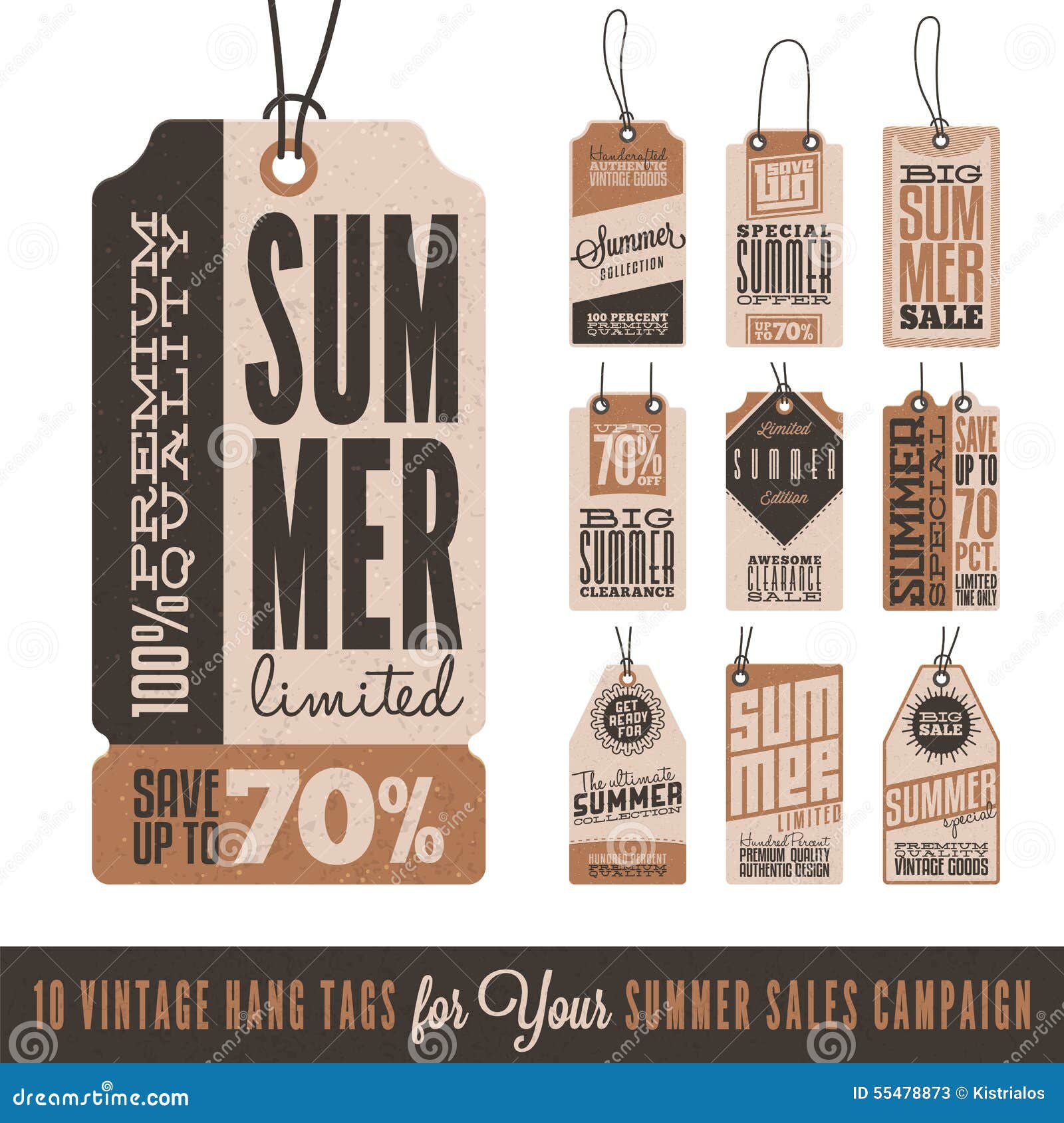 summer sales hang tags