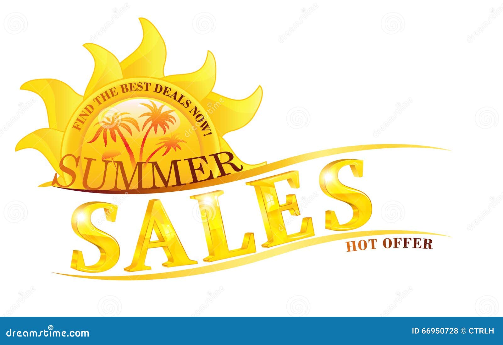 Summer Sales image. stock vector. Illustration of shop 66950728