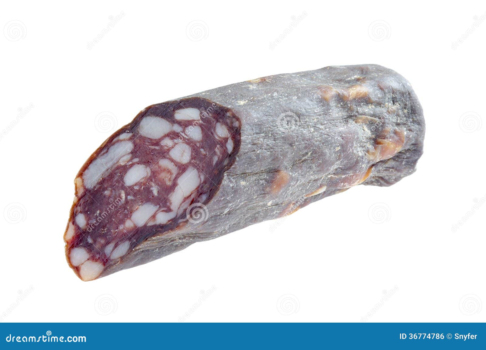 Summer sausage. stock photo. Image of breakfast, sliced 36774786