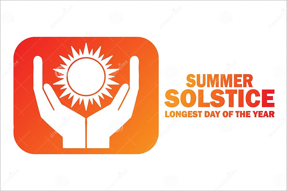 Summer Solstice Longest Day of the Year Stock Vector Illustration of
