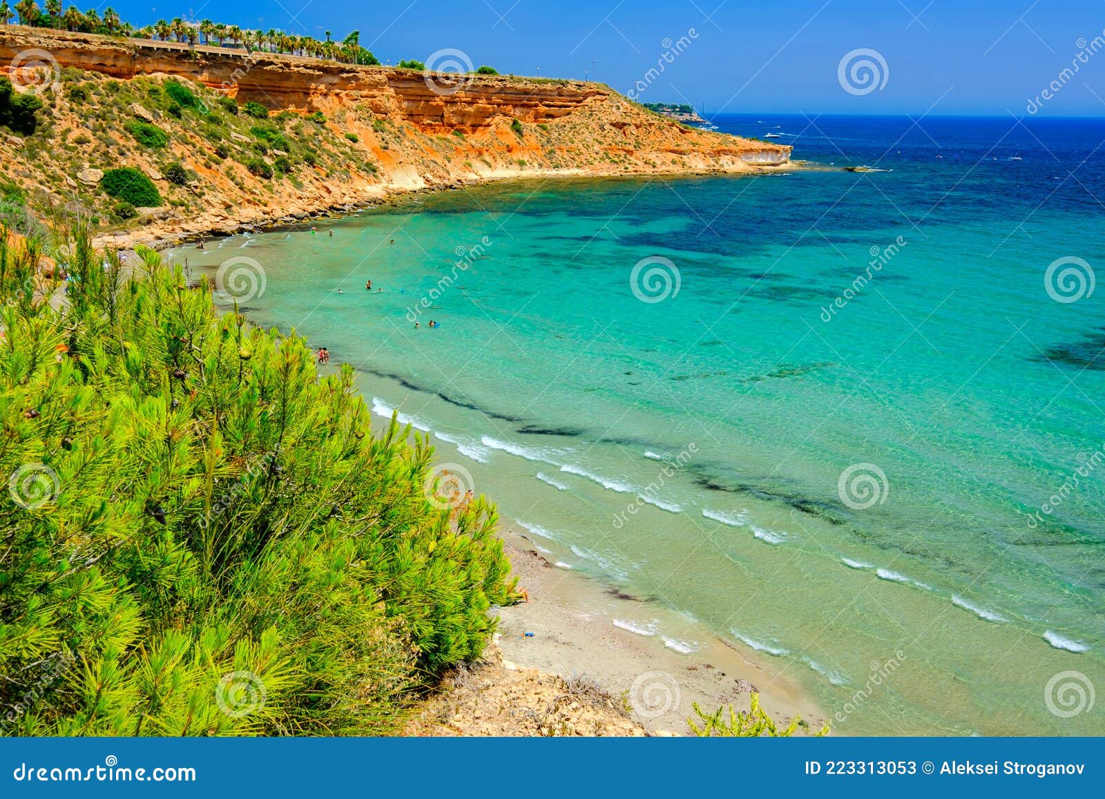 summer in spain, oriuela costa, the beaches of cabo roig and campoamor, cala aguamarina, playa la glea