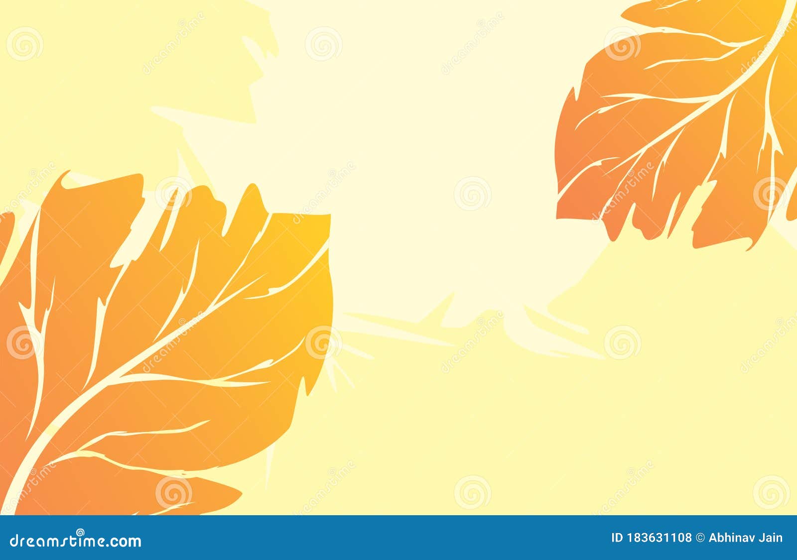 summer spring leaf motif background  . orange yellow leaf template background.