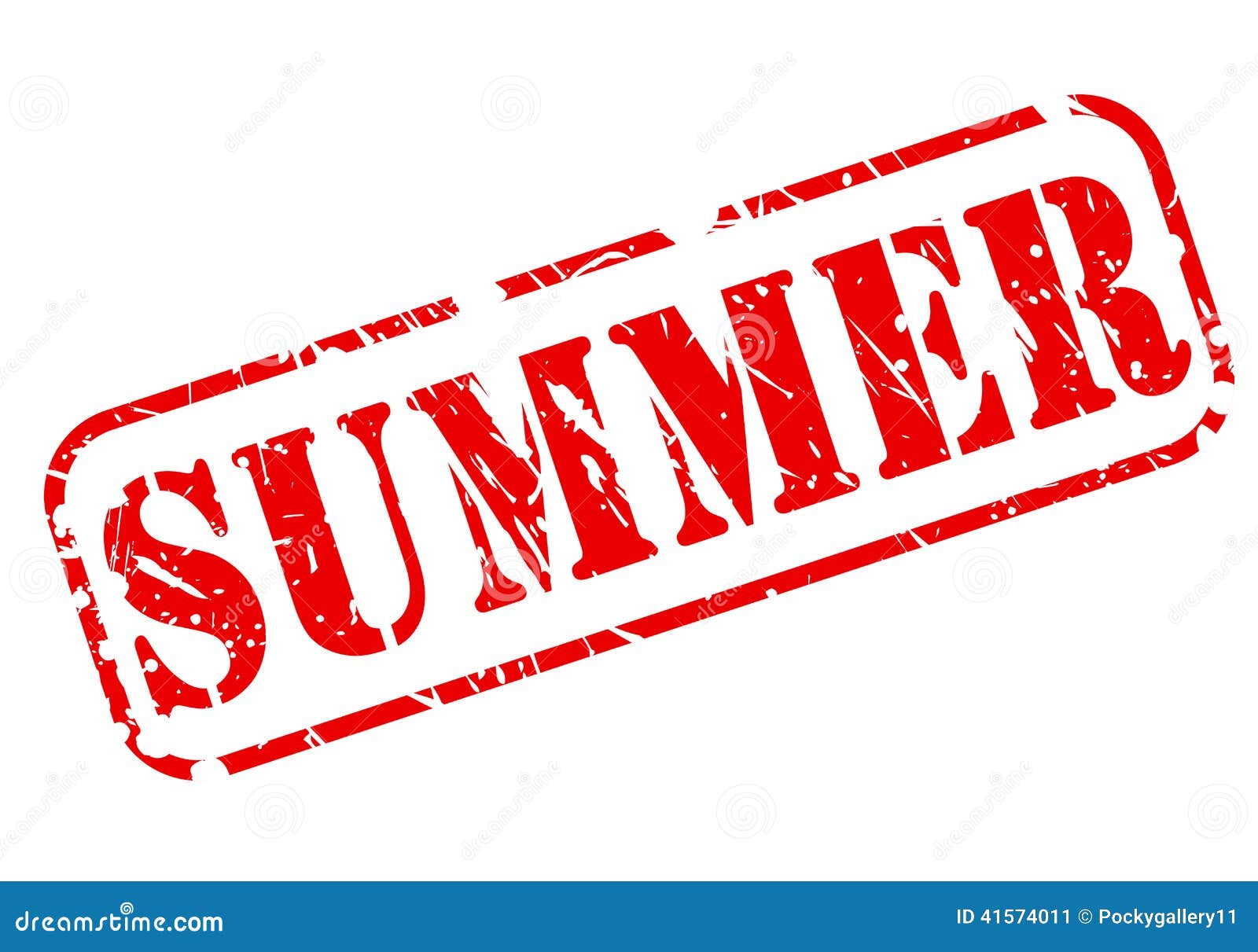 Summer Stamp with Red Text on White Stock Vector Illustration of