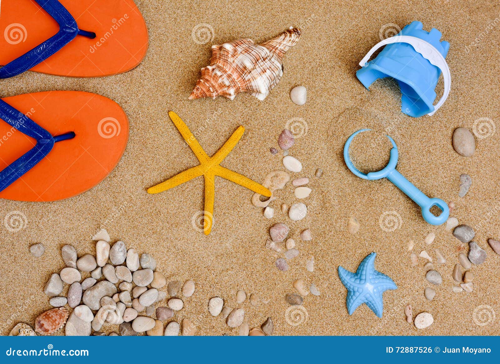Summer Stuff on the Sand of a Beach Stock Photo Image of souvenirs