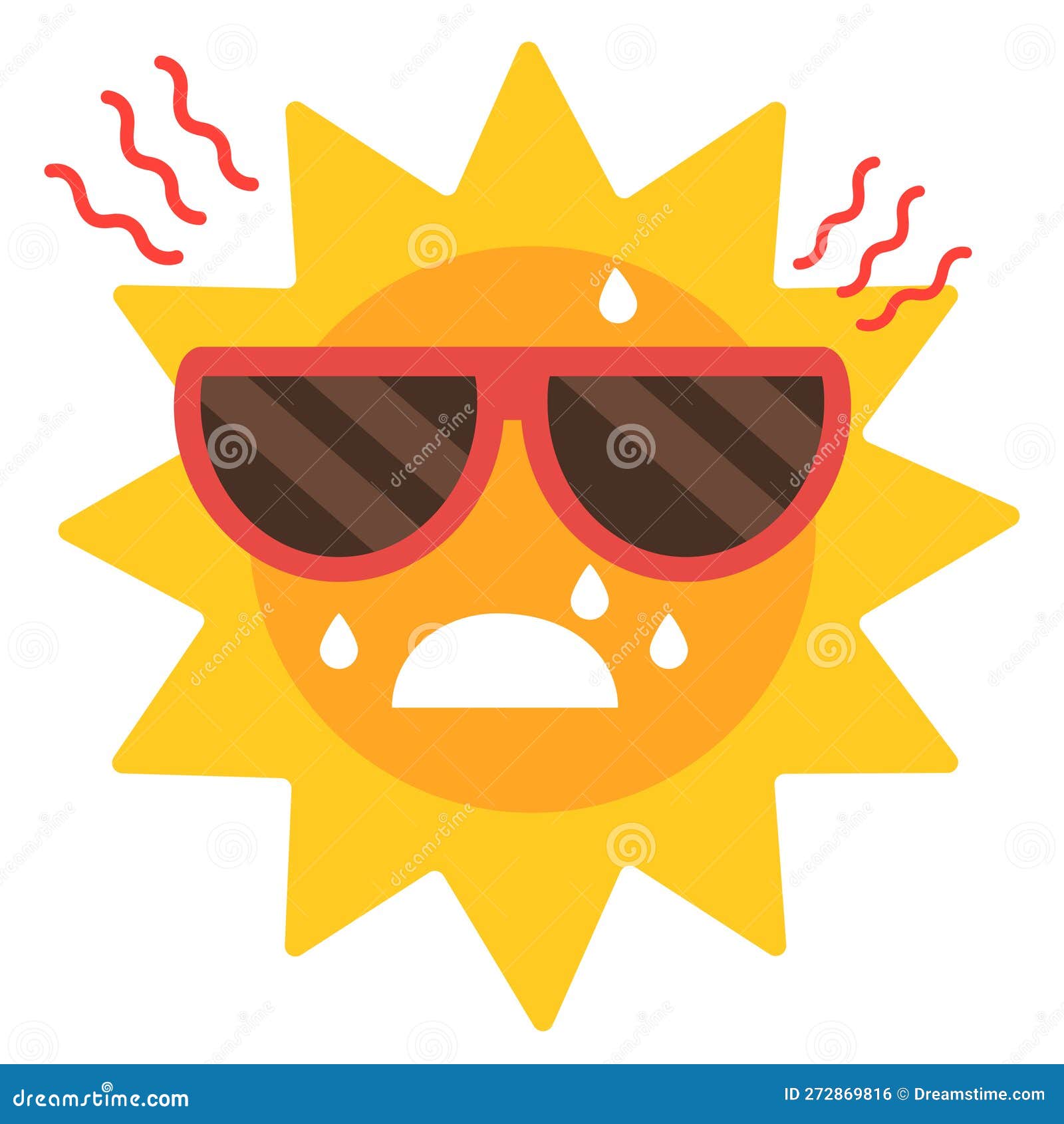 Summer sun feeling hot stock vector. Illustration of symbol 272869816