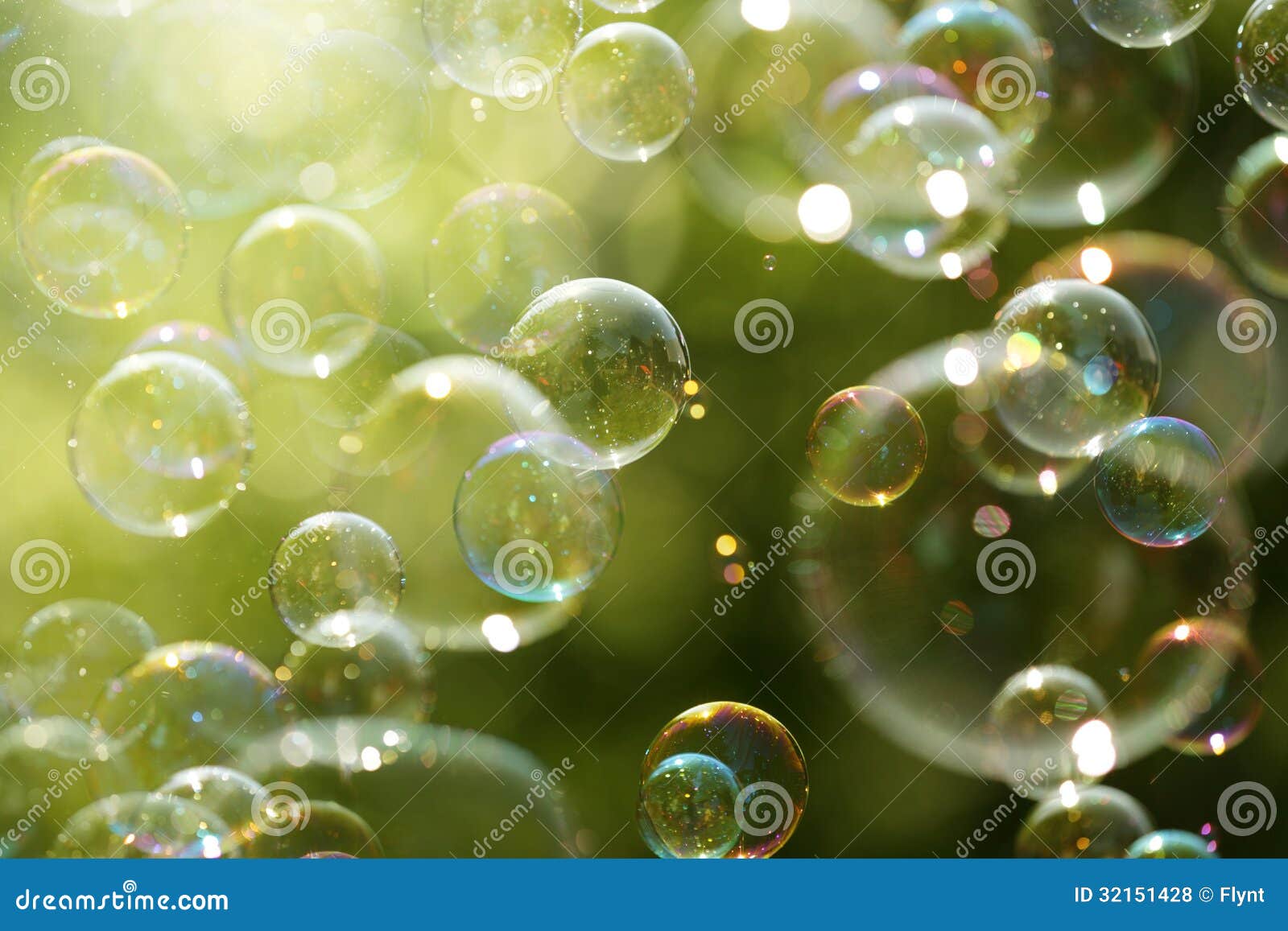 summer sunlight and soap bubbles