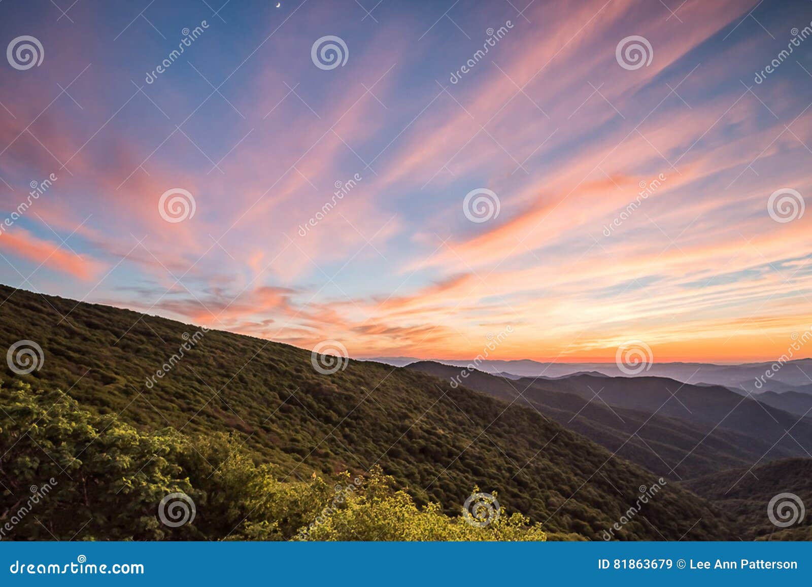 Summer Sunset At Craggy Gardens Stock Image Image Of Parkway