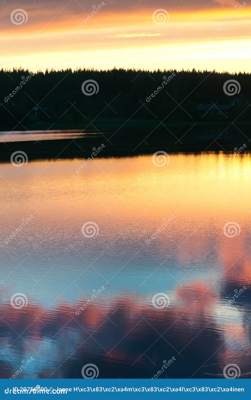 Summer sunset in Lapland stock photo. Image of summer 20756000