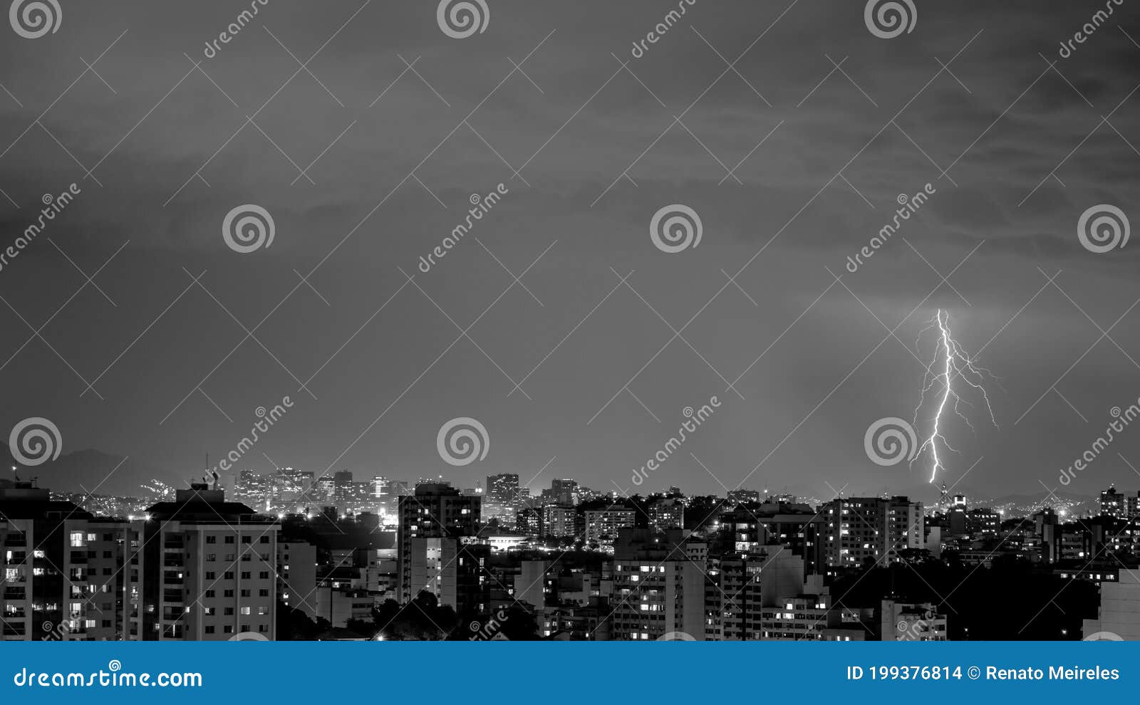 images of the arrival of a strong summer storm with lightning and rain. event in the city in the late afternoon, early evening in