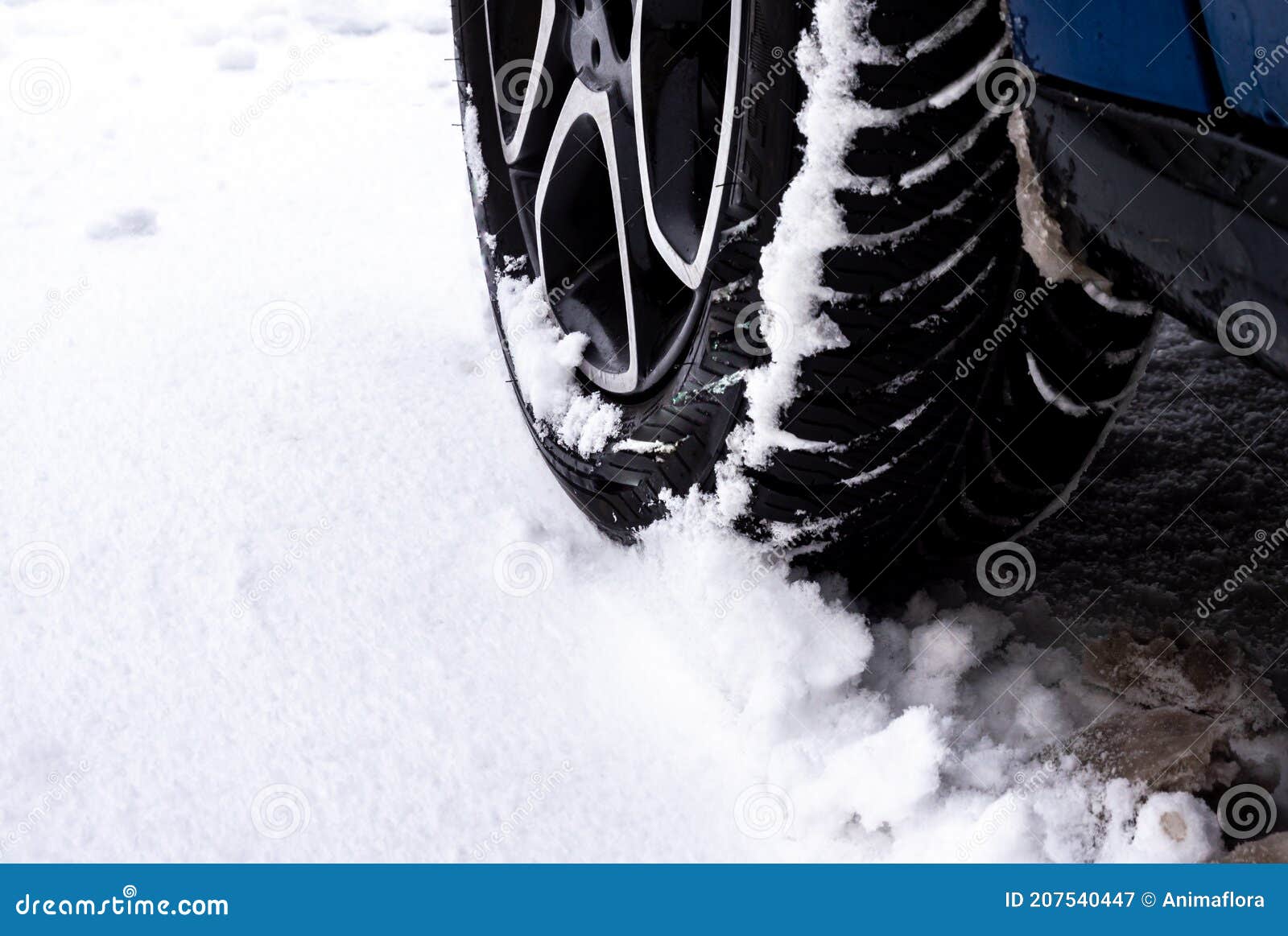 Summer Tires in Winter Risk of Accident Stock Image Image of approach