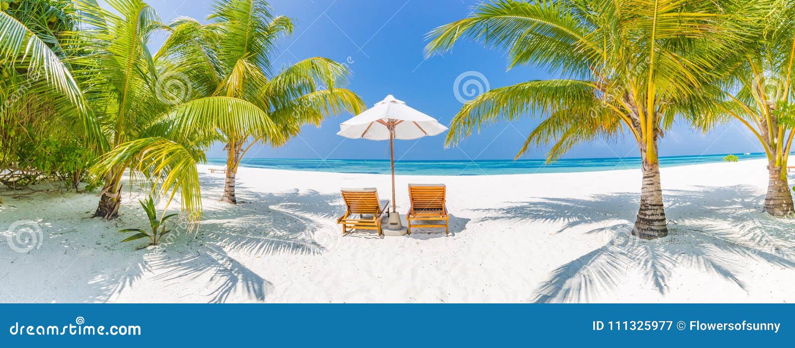 summer travel destination background panorama. tropical beach scene