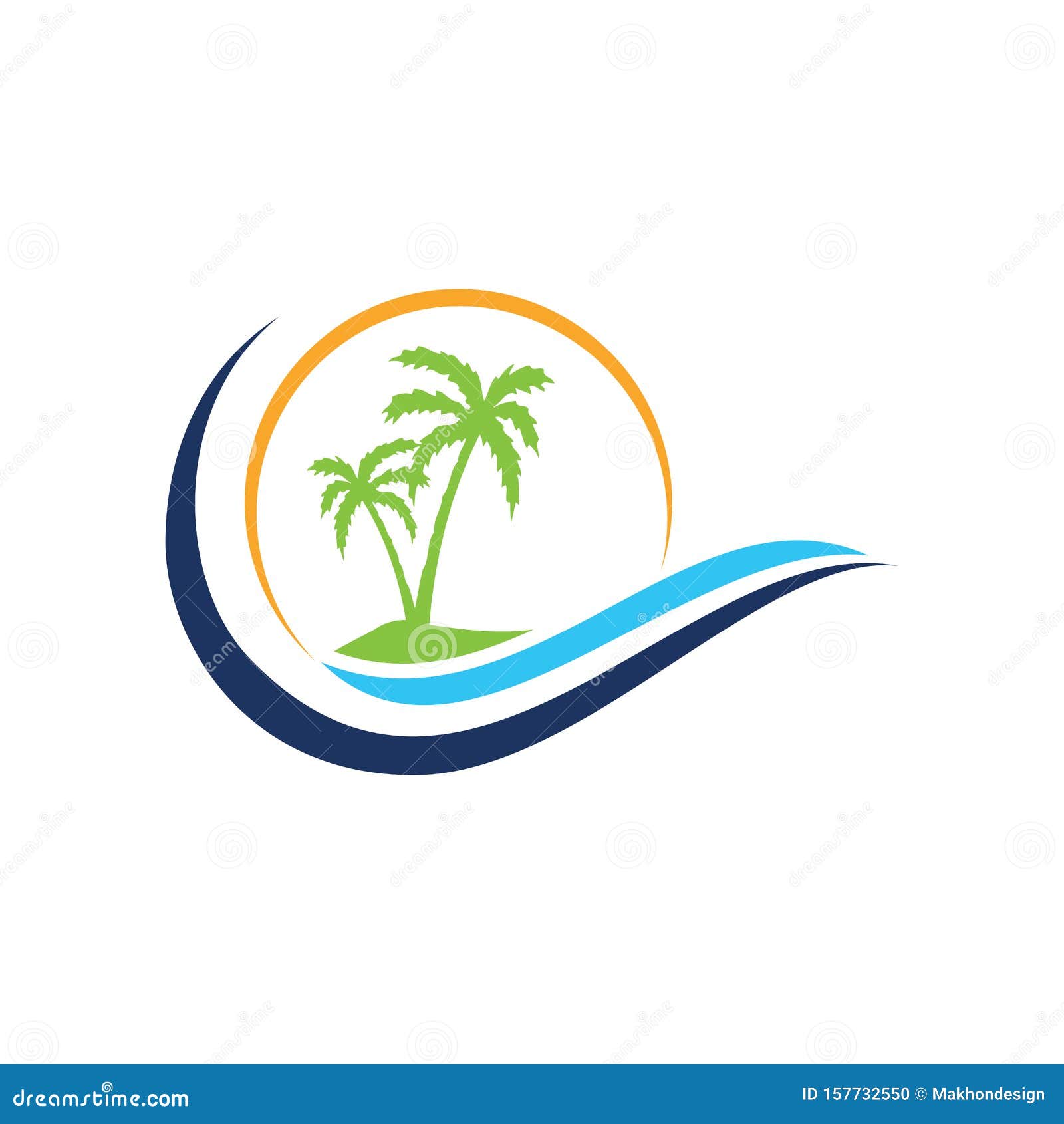 Summer Travel Logo Icon Vector Template Vector Logo Design