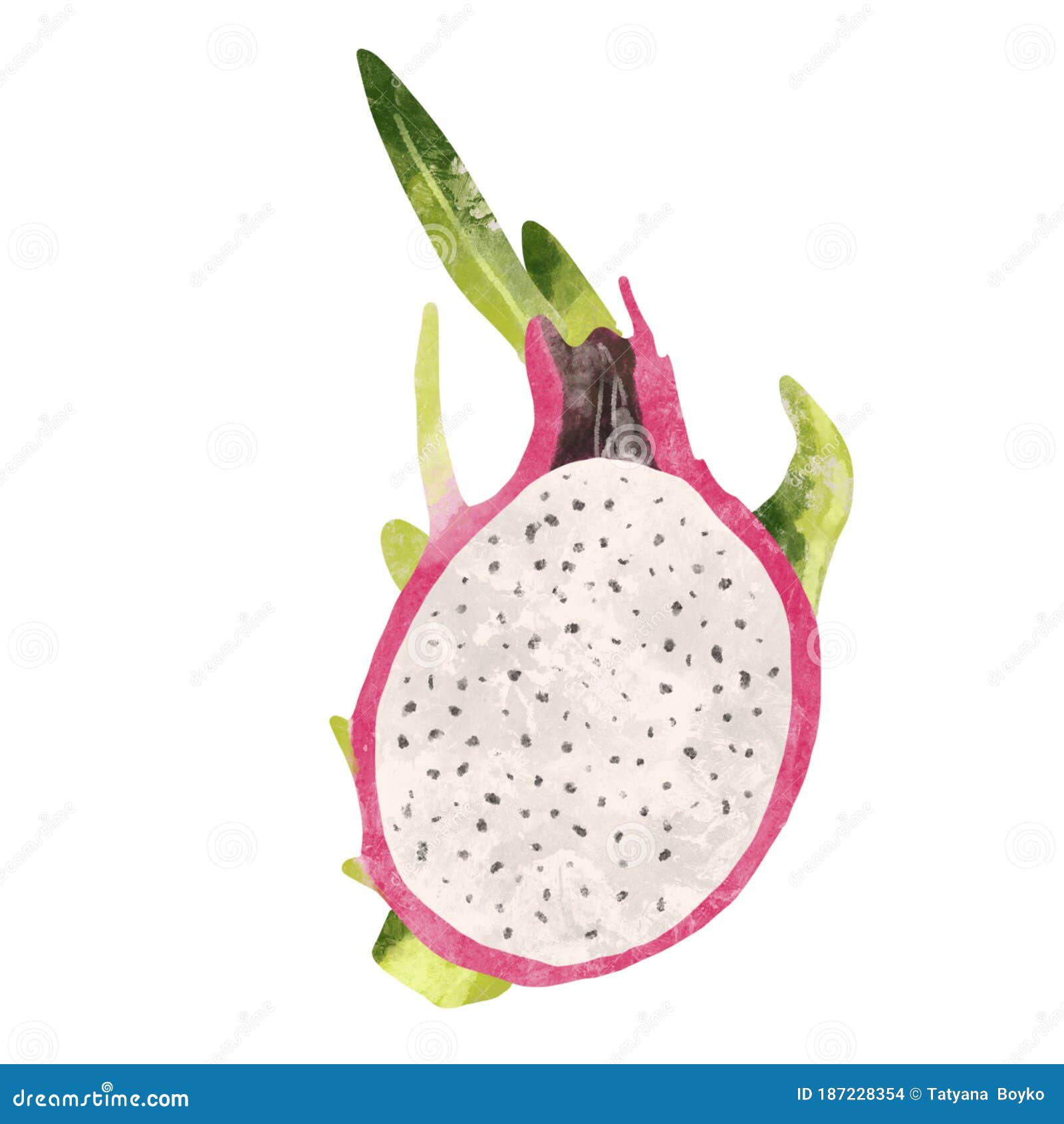 Summer Tropical Fruits for Healthy Lifestyle. Red Dragon Fruit, Whole ...