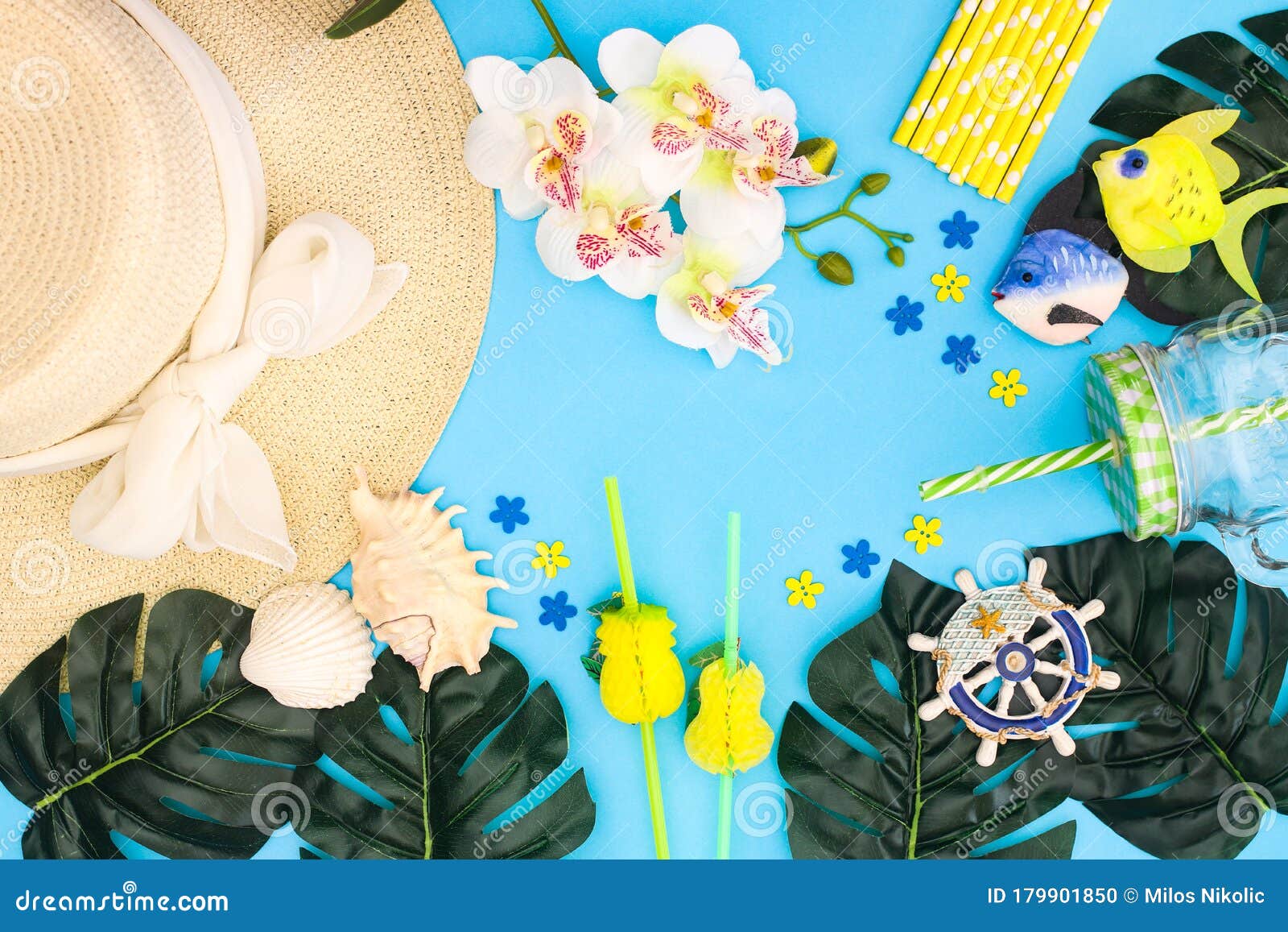 Summer Vacation Accessories and Decorations. Time for Summer Stock ...