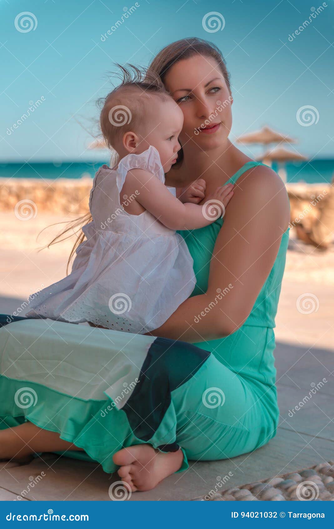 Summer vacation with baby stock photo. Image of beach 94021032