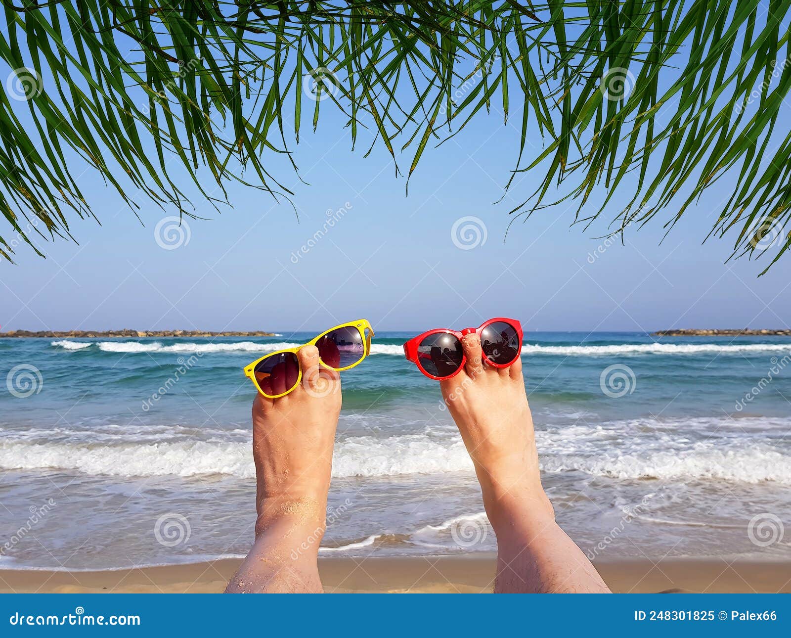 Summer Vacation. Funny Imagination Happy Character Stock Image - Image of  feet, happy: 248301825