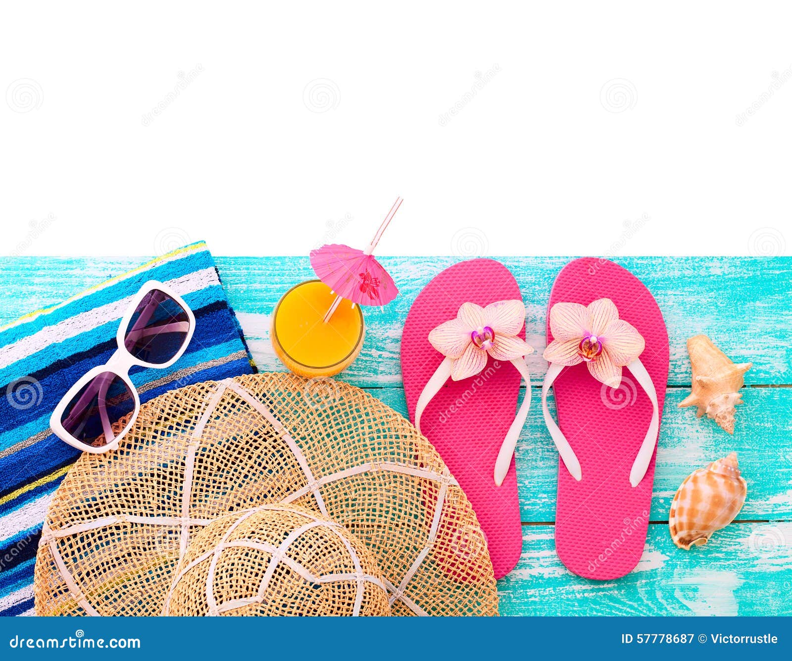 Summer Vacation. Pink Sandals by Swimming Pool Stock Image - Image of ...