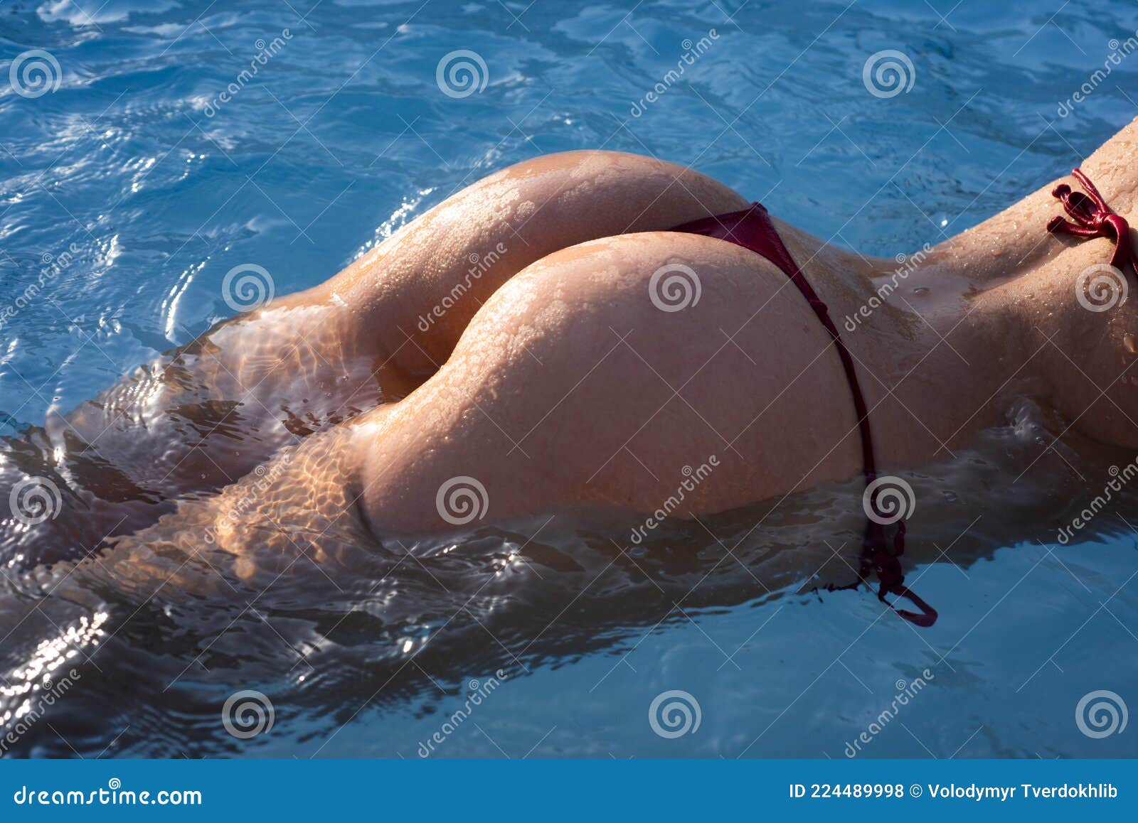 1600px x 1158px - Summer Vacation. Woman Buttocks. Girl in Bikini on Sea Water Background  with Copyspace. Buttocks. Stock Photo - Image of bikini, nude: 224489998