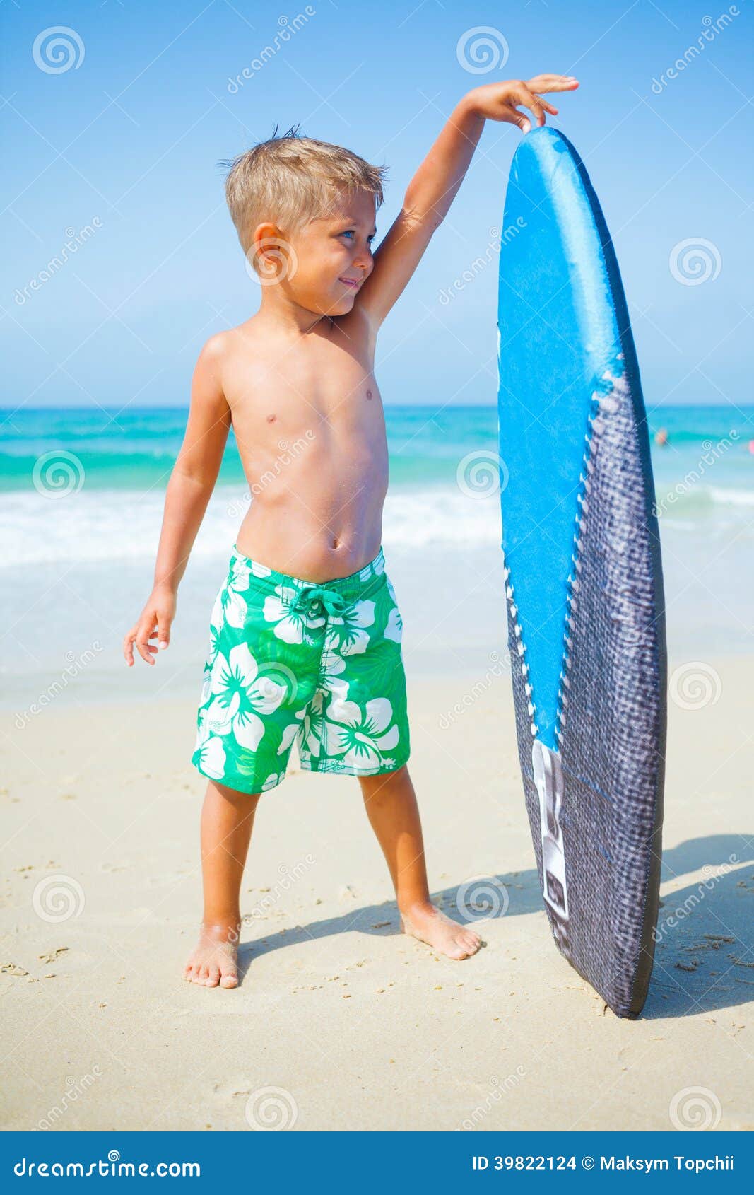 Summer Vacation - Surfer Boy. Stock Photo - Image of clear, action ...