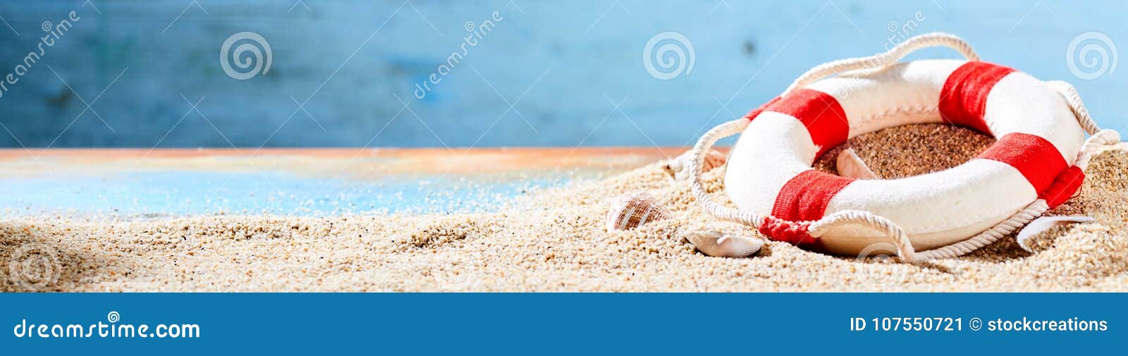 summer vacations and tropical beach banner