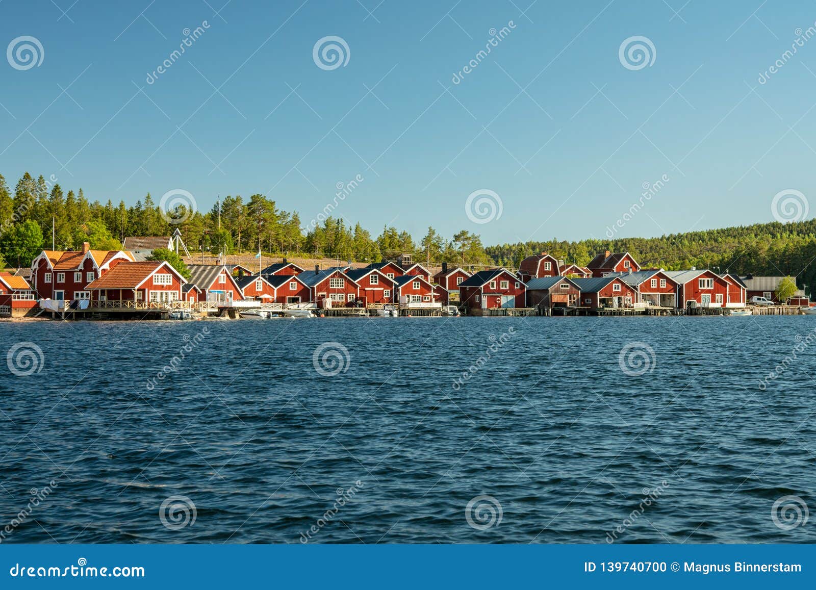 scaring med uret nedbryder Summer View of a Fishing Camp in Sweden Stock Photo - Image of rural,  north: 139740700