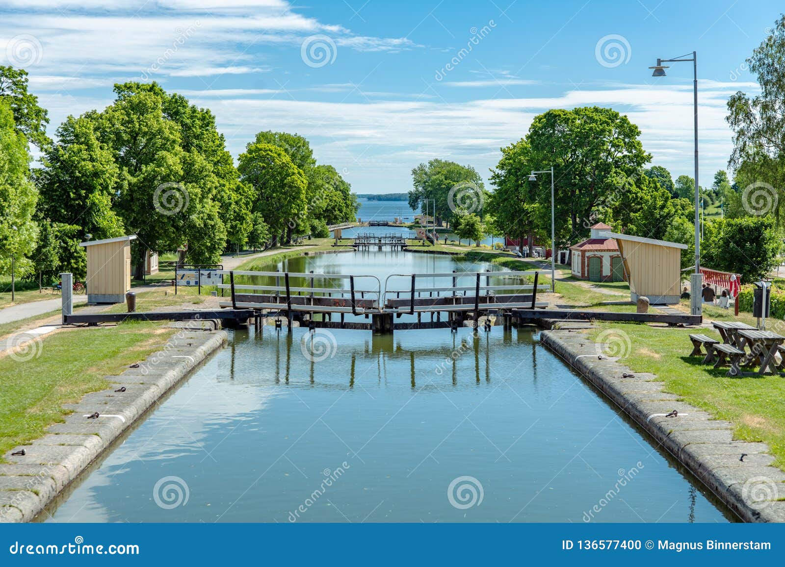 summer view of the sluice stair at gota canal