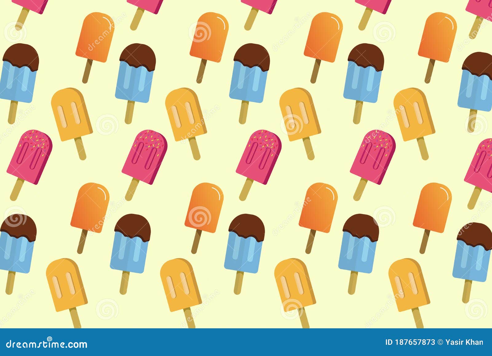 Frozen strawberry popsicles seamless pattern Summer Ice lolly in flat  style wallpaper Pink ice cream backdrop 5609452 Vector Art at Vecteezy