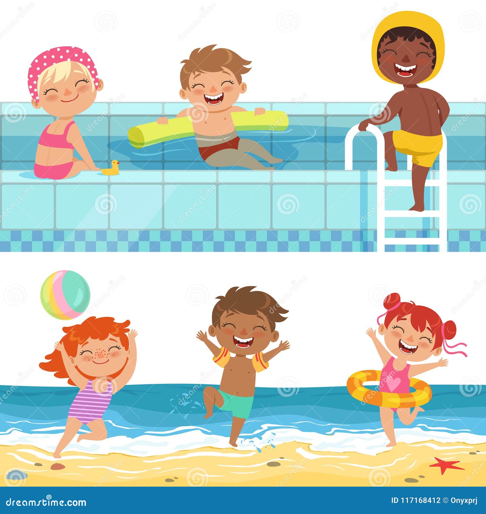 Summer Water Games in Aquapark. Cartoon Illustrations of Funny Kids Stock Vector - Illustration of girl, childhood: 117168412 Summer Water Games in Aquapark. Cartoon Illustrations of Funny Kids Stock Vector - Illustration of girl, childhood: 117168412