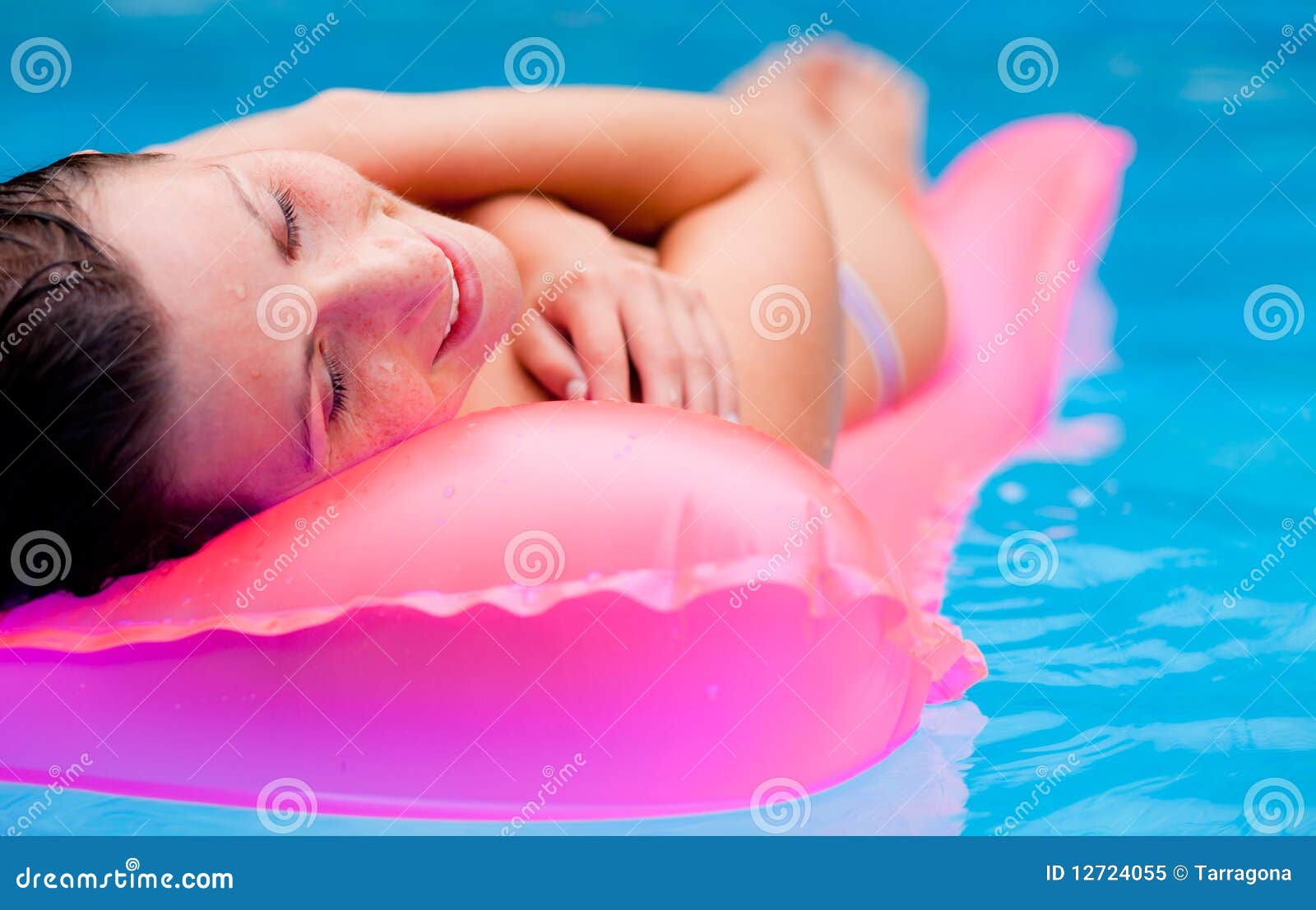 Summer Water Tanning Mattress Stock Image Image of lying, enjoy 12724055