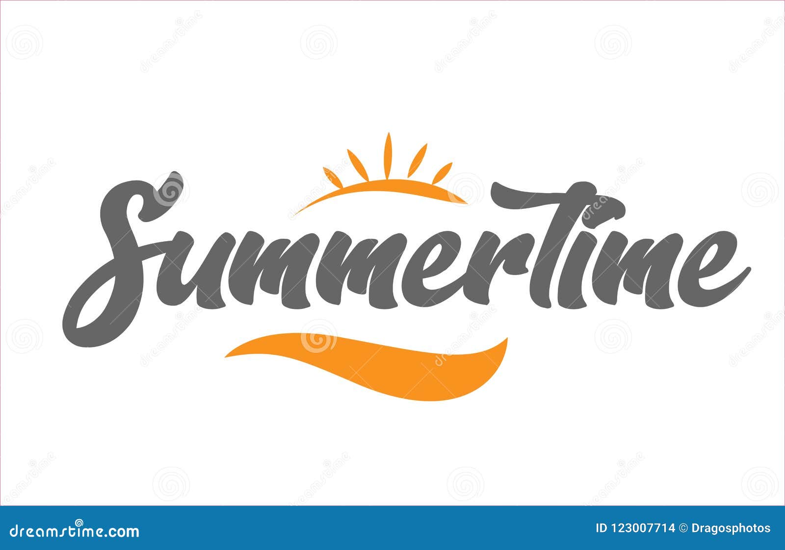 summertime black hand writing word text typography  logo i