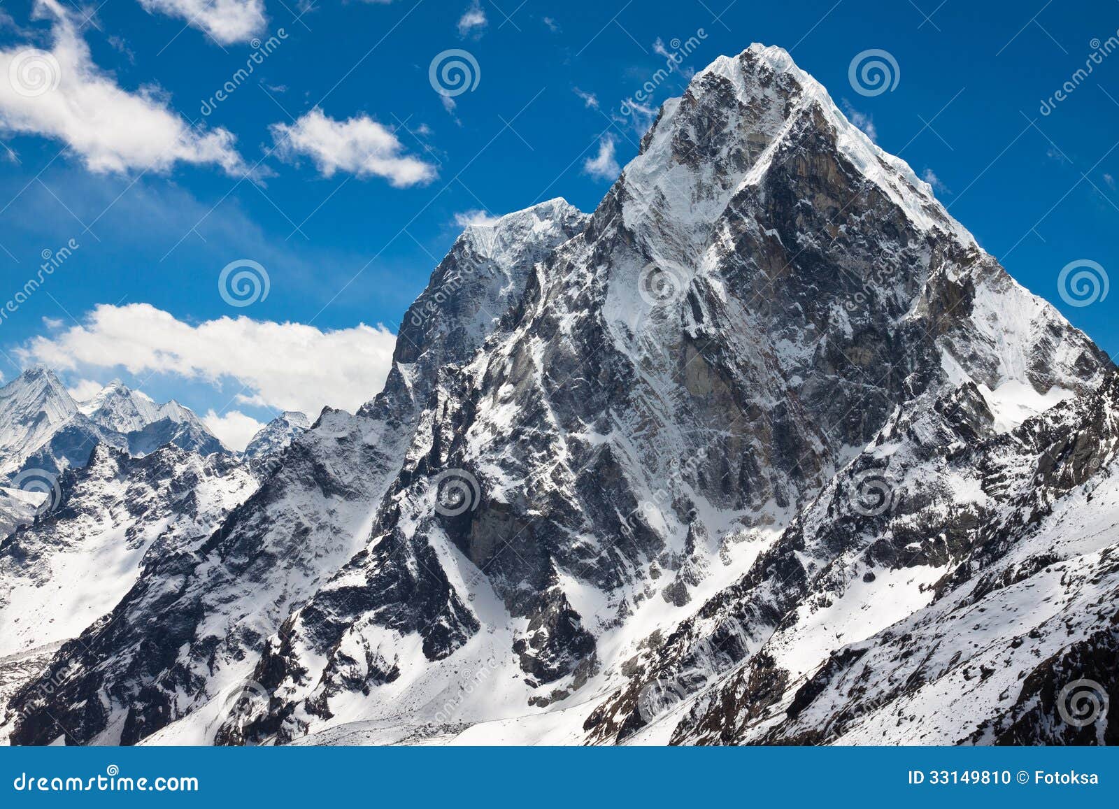 summit cholatse and tabuche peak. himalayas. nepal