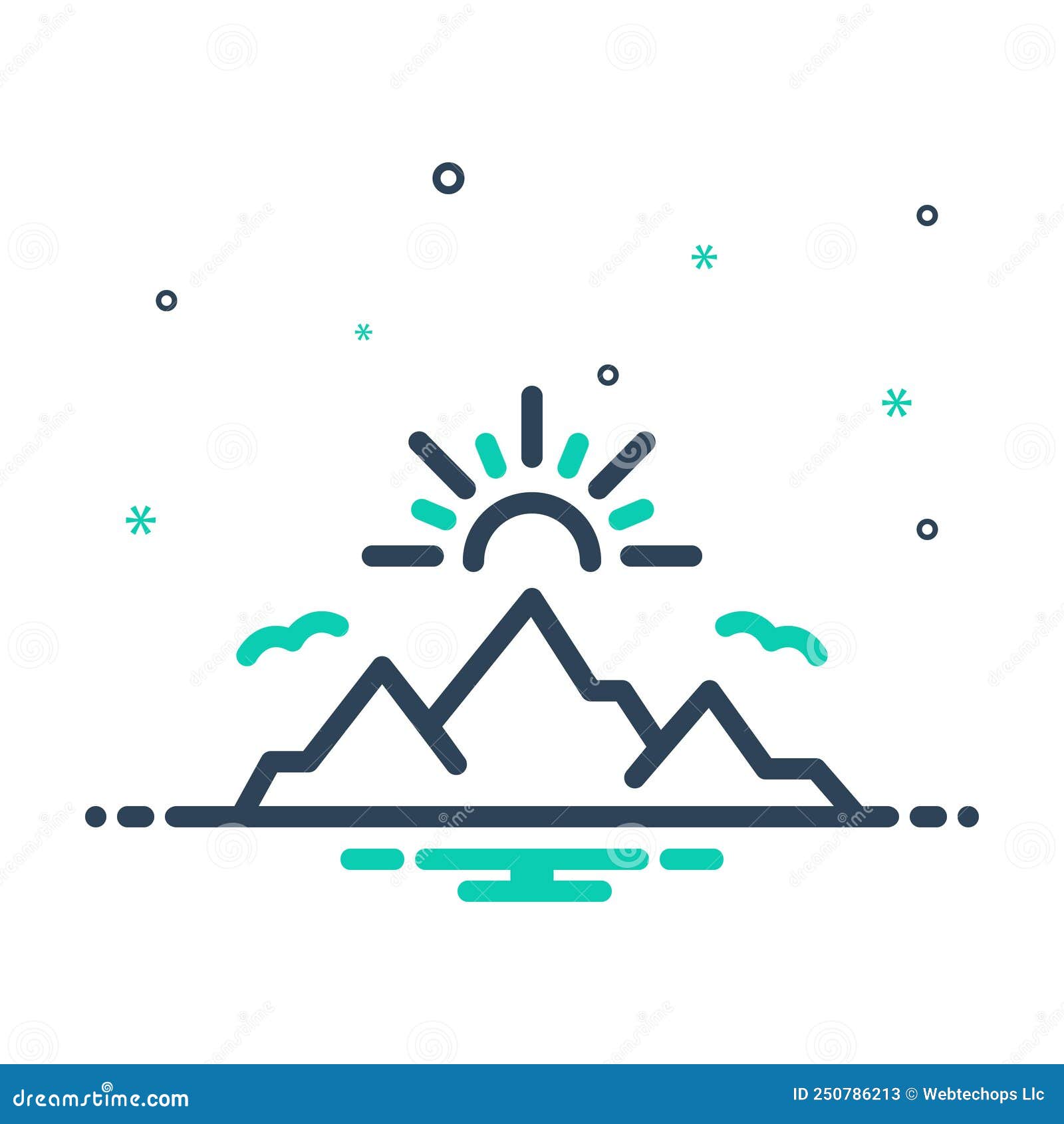 Mix Icon for Summit, Top and Peak Stock Vector - Illustration of sign ...