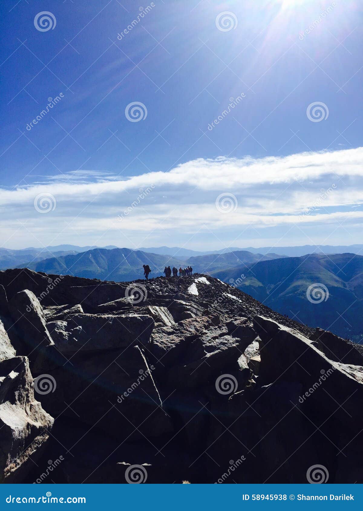 The summit stock photo. Image of summit, kids, peak, quandary 58945938