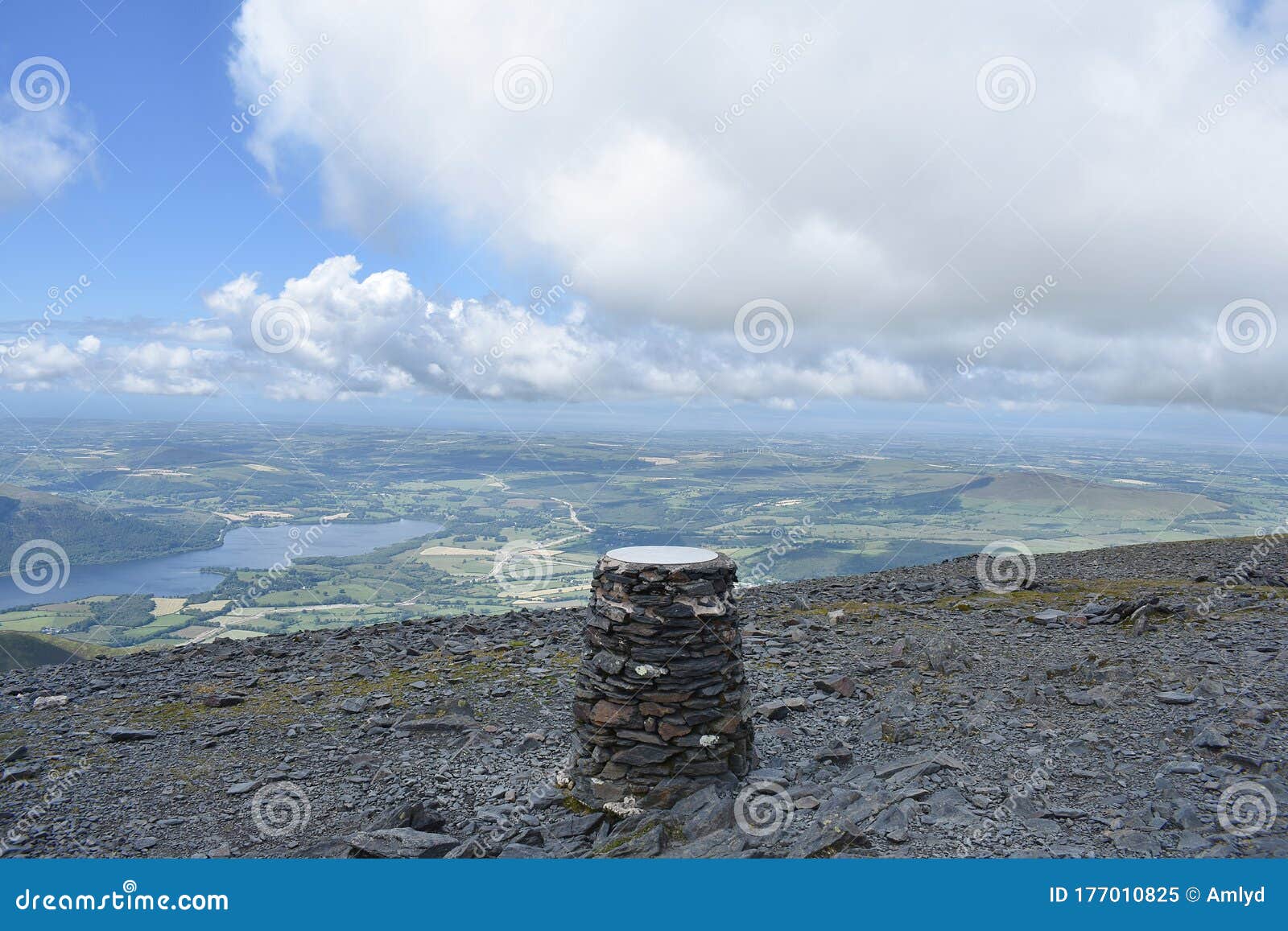 summit trig on skiddaw, lake district