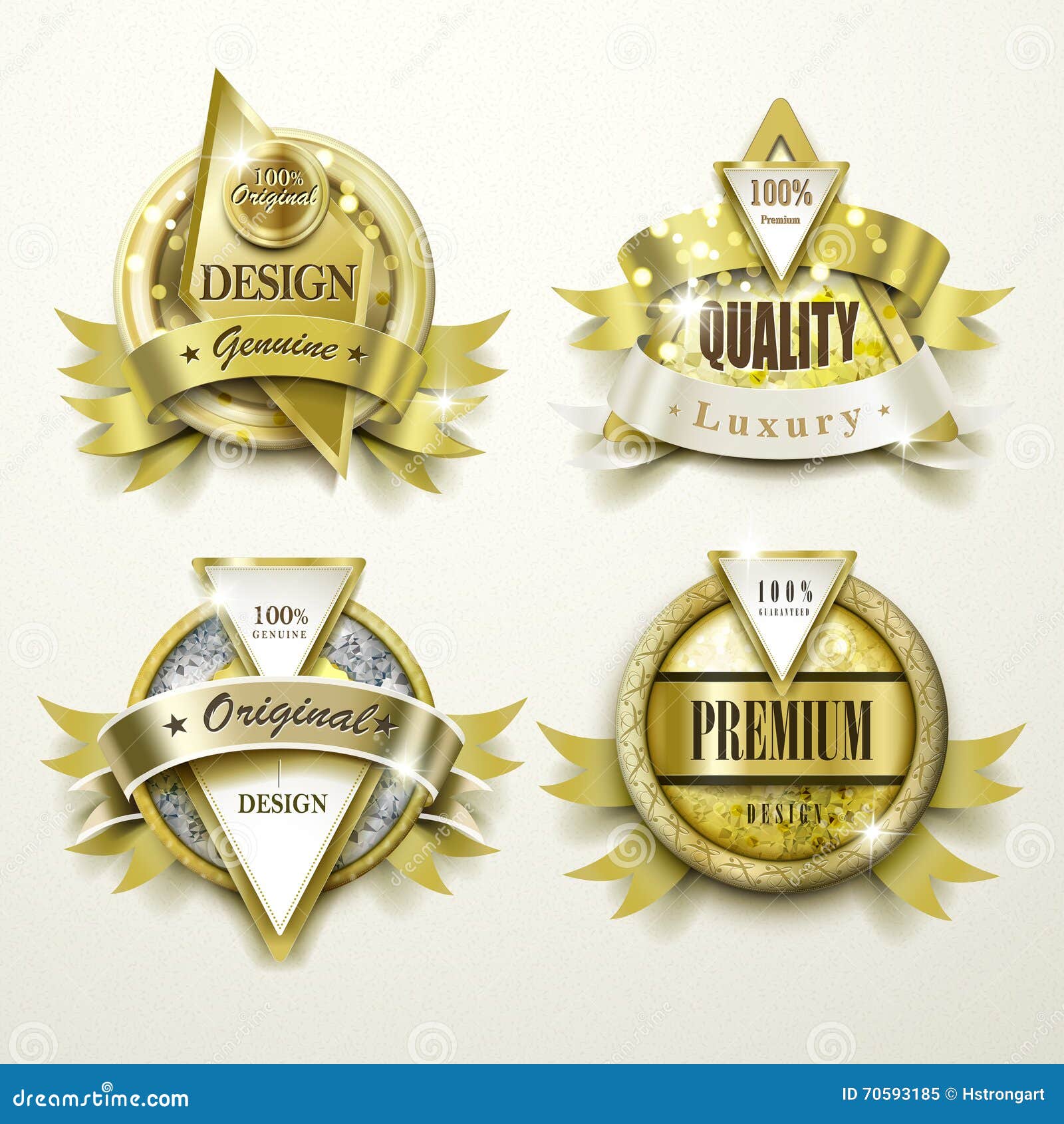 Sumptuous Gold and Jewelry Labels Design Stock Illustration Illustration of element, metal